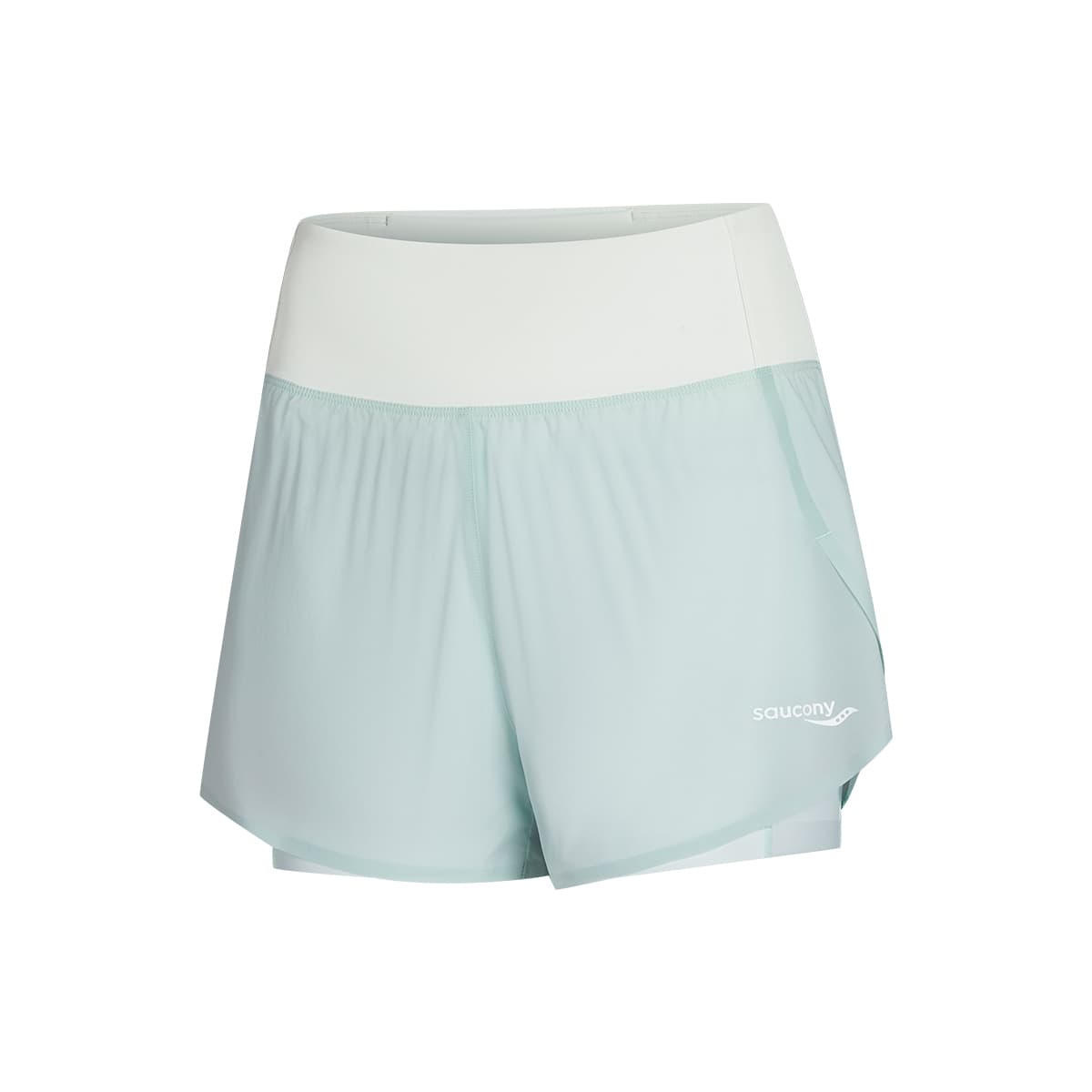 Saucony Cool Ice Dust Blue Women's Athletic Shorts Сaucony Прохлада Лед Пыльно-Синий Женские Спортивные Шорты - изображение 1