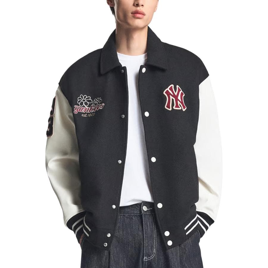 Куртка mlb New York Yankees Varsity Куртки Пальто Унисекс Черный - изображение 4