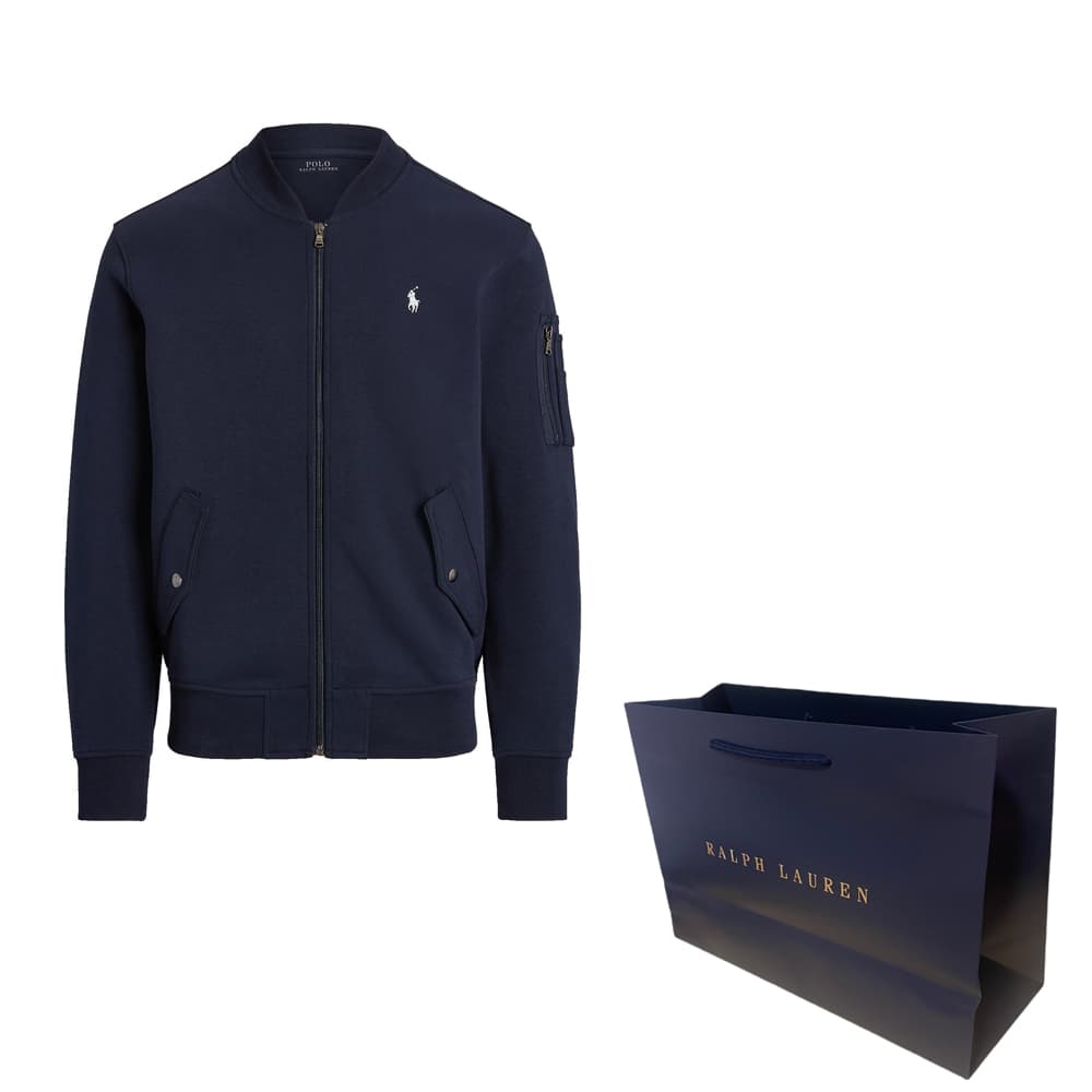 Бомбер Polo Ralph Lauren FW24 Бейсбольная куртка Мужская Темно-синяя - изображение 2