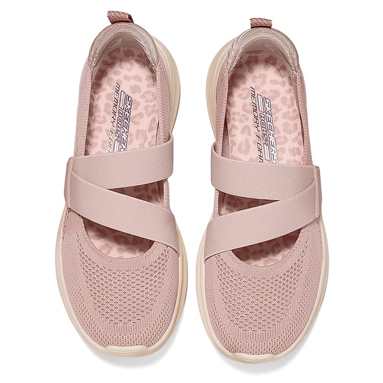 Skechers Bobs Moda Flex Mary Jane Женские Туфли Розовые - изображение 3