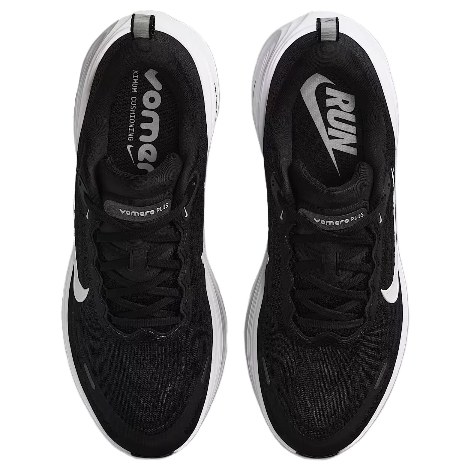 Кроссовки для бега Nike Vomero Plus Сетчатая ткань Низкий топ Беговые кроссовки Мужские Черный Белый - изображение 4