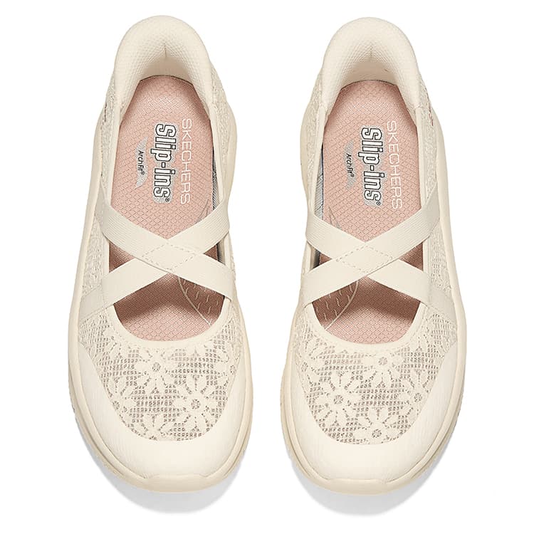 Skechers Arch Fit Туфли Мэри Джейн Женские Сливочного цвета - изображение 3