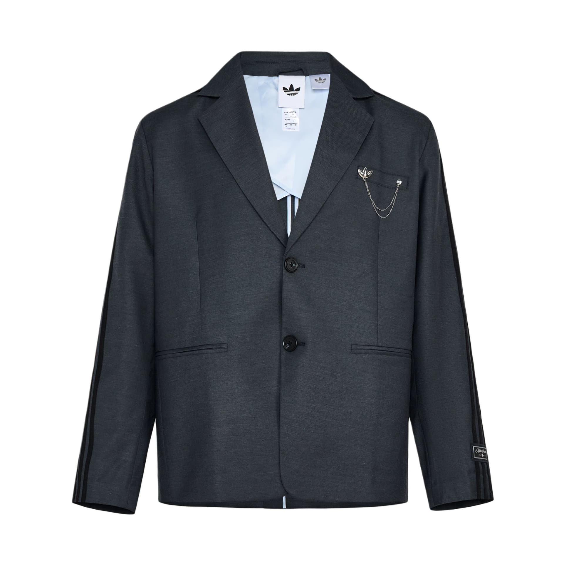 Пиджак Adidas Originals REFINED LUXE DLXC U Бизнес-костюм Унисекс Темный Фотиния Серый - изображение 1