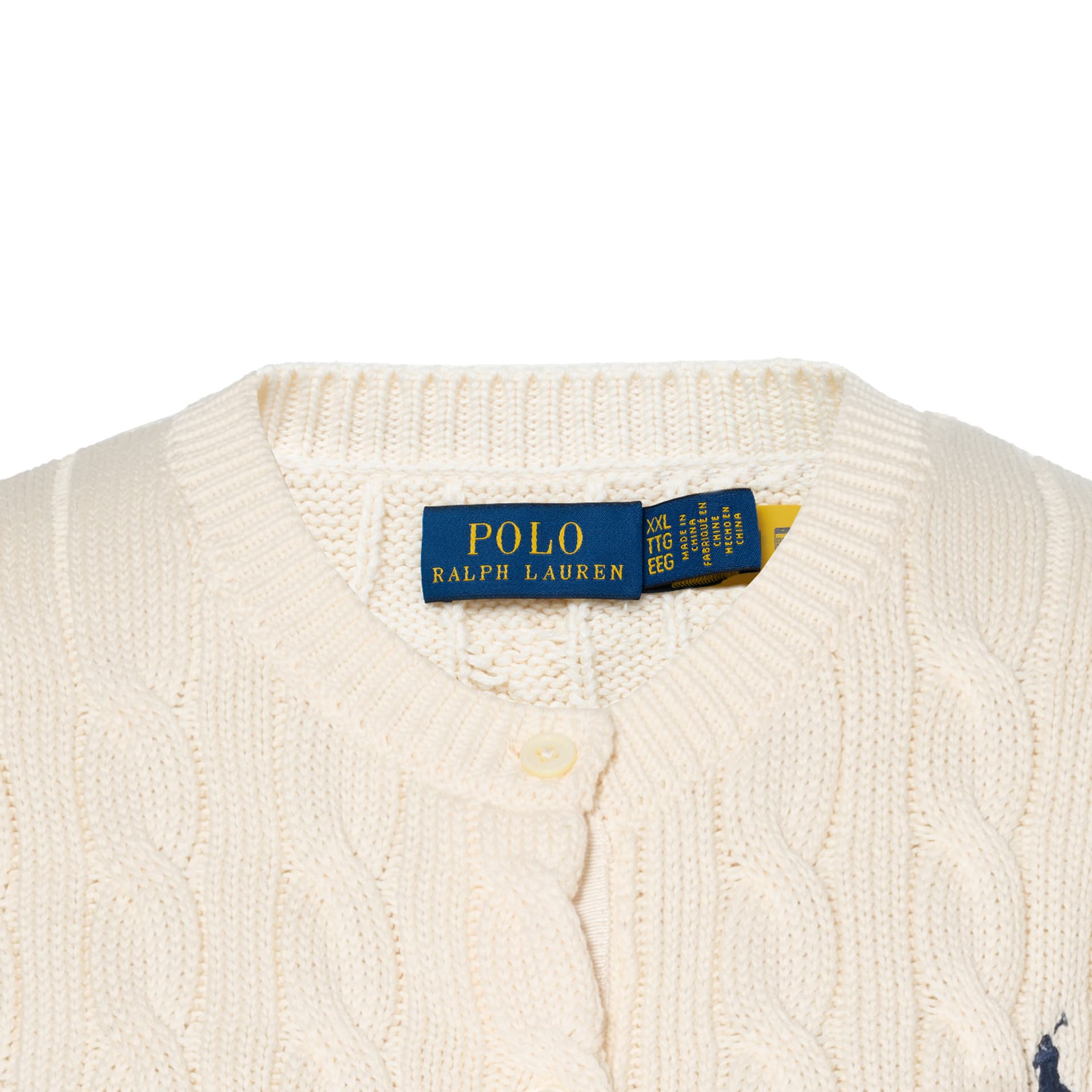 Кофта Polo Ralph Lauren Fw25 Трикотаж Стандартный Размер Женский Кремово-Белый - изображение 3