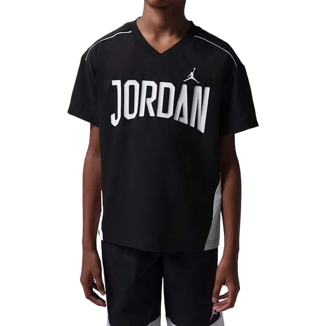 Футболка Jordan T-shirt Плетеный Повседневный Эластичный Спущенное плечо Детский - изображение 1