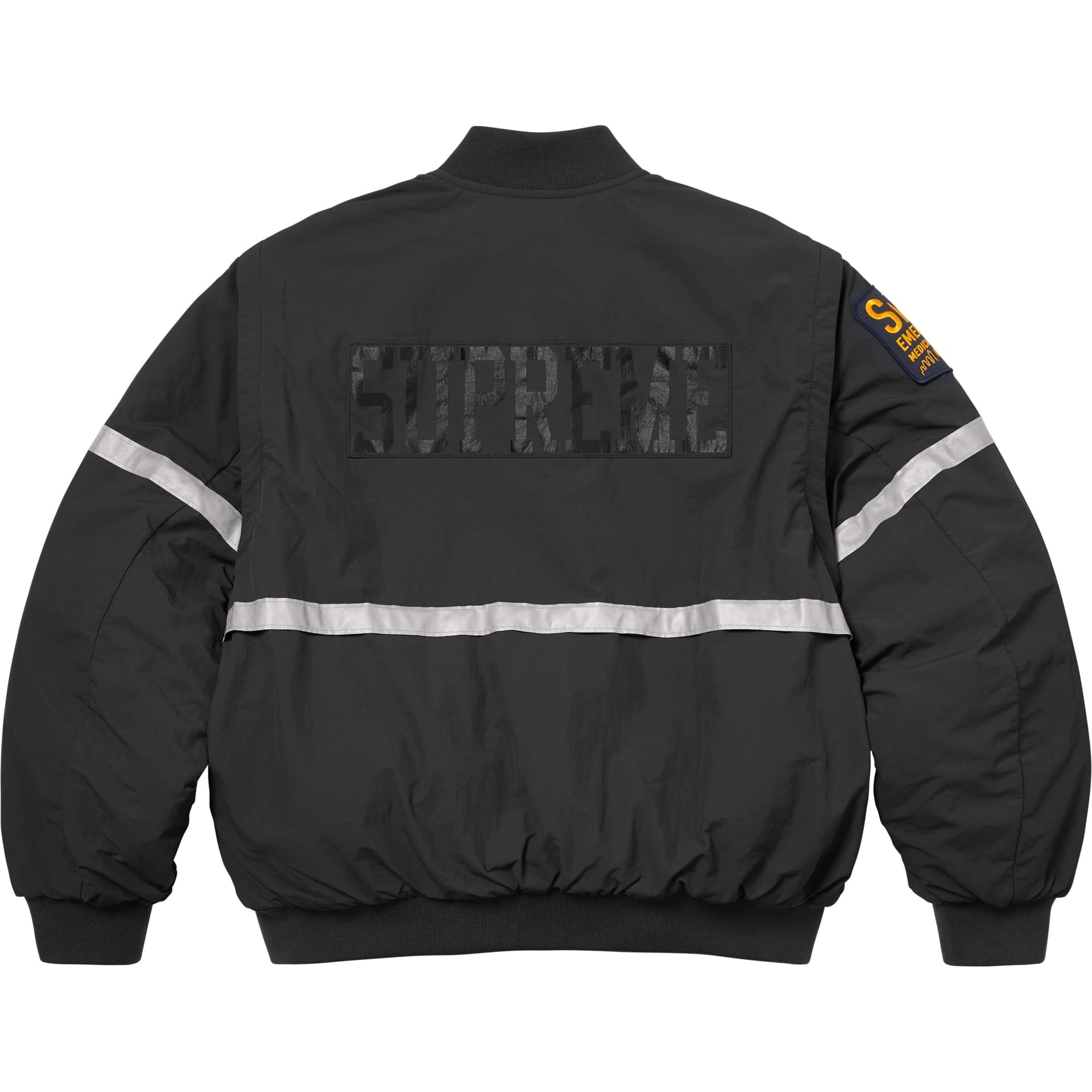 Куртка Supreme SS26 WEEK5 ZIP OFF рукав Светоотражающий Полосатый Куртка Куртки Пальто Унисекс - изображение 2
