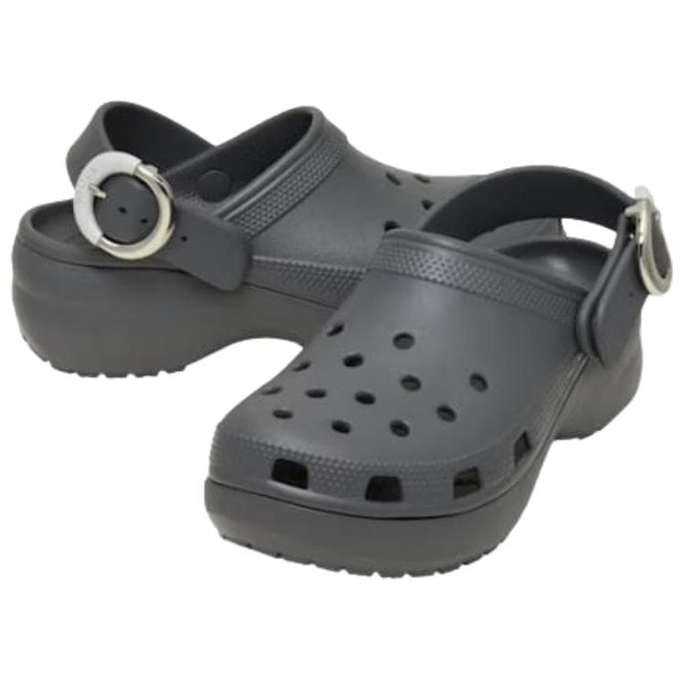 Сабо Crocs Classic Platform Clog Смола Croslite Сабо Женские Черный Серый - изображение 3
