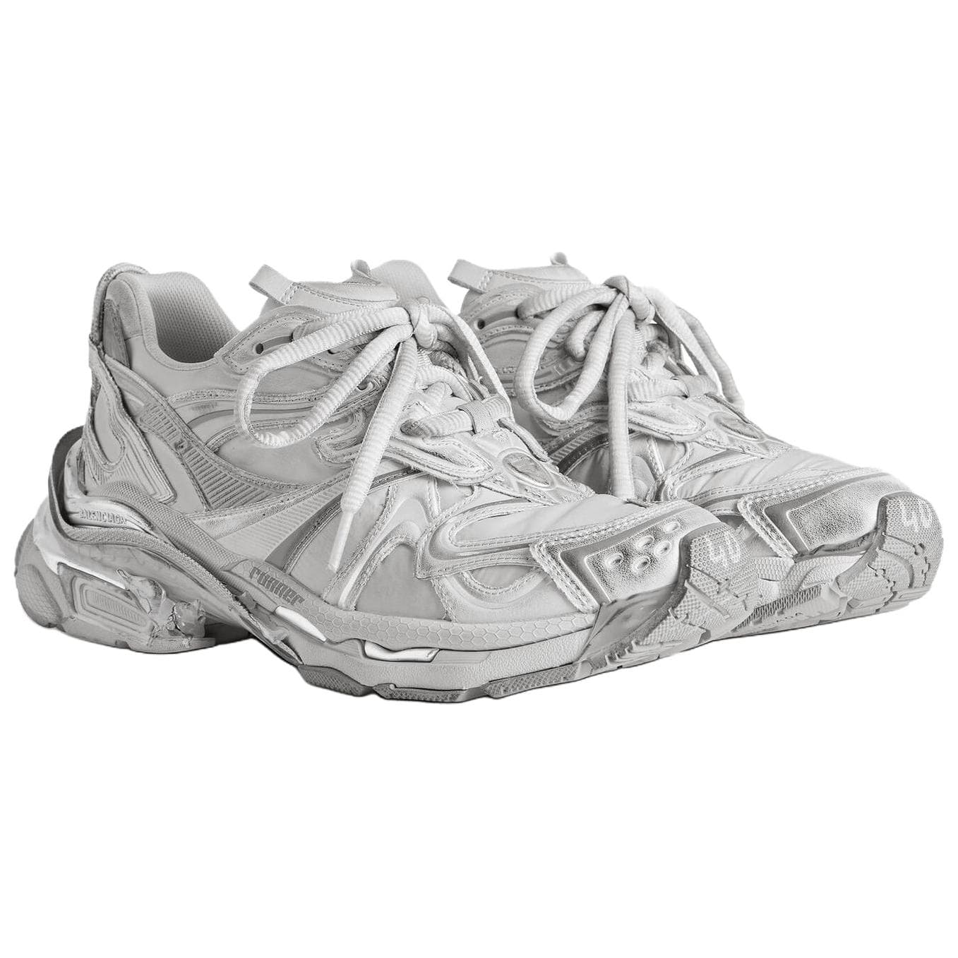Кроссовки Balenciaga Runner2,0 Low Топ Толстая подошва Кроссовки Мужские Серый Серебряный - изображение 3