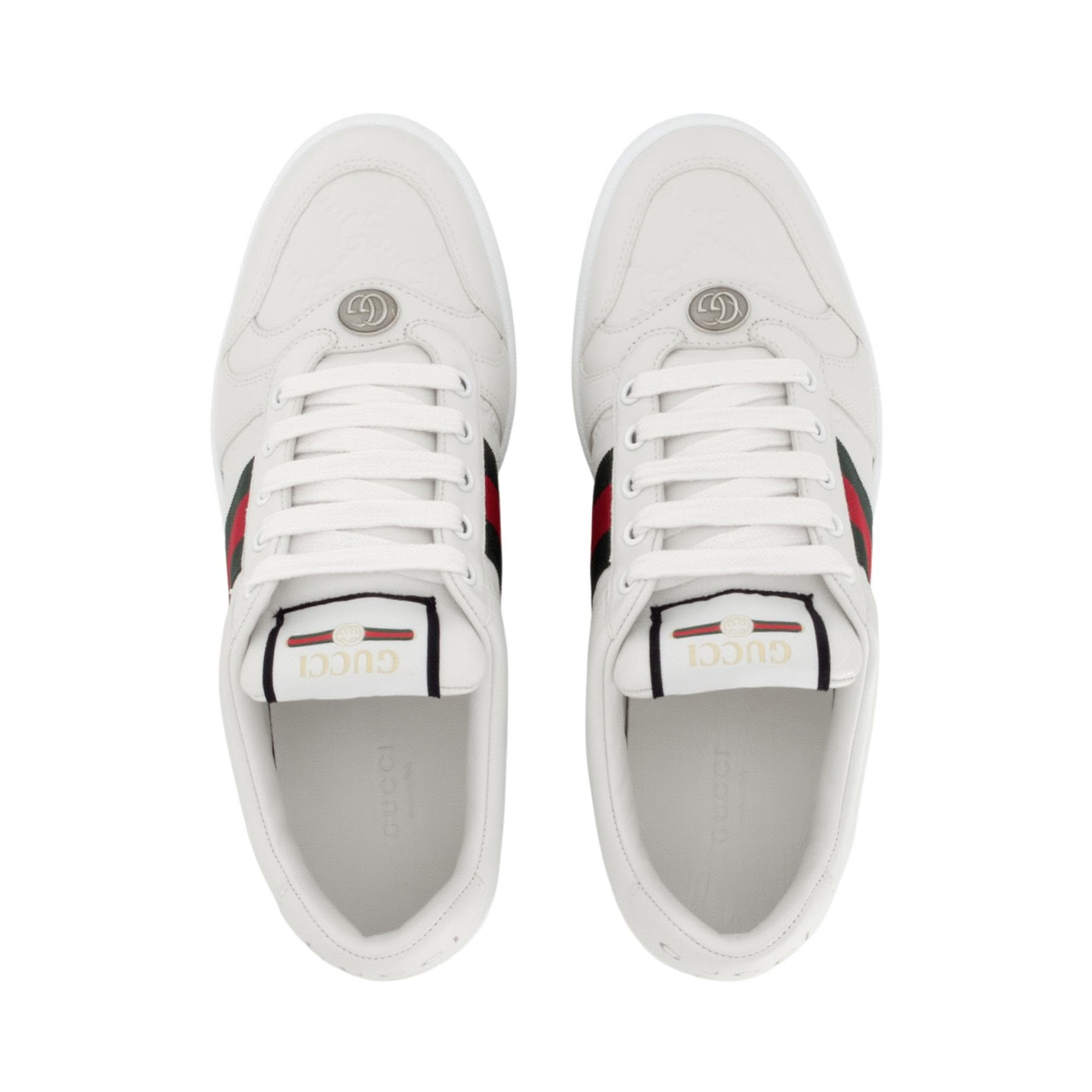 Кроссовки Gucci Leather Low-Top Sneakers White - изображение 4