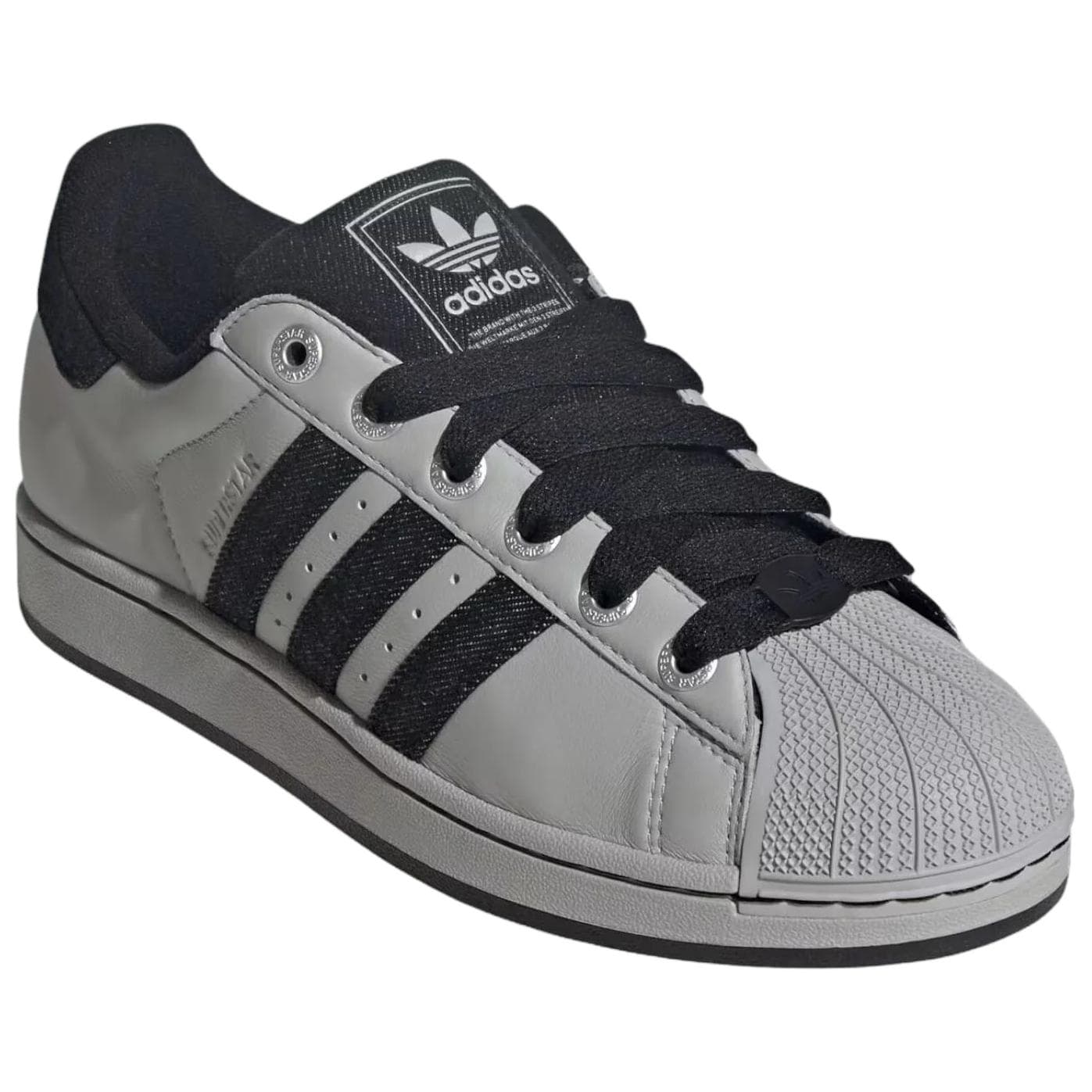 Кроссовки Adidas Originals Superstar 2 Текстиль Кожа Низкие Кроссовки для скейтбординга Унисекс Серый Черный - изображение 2
