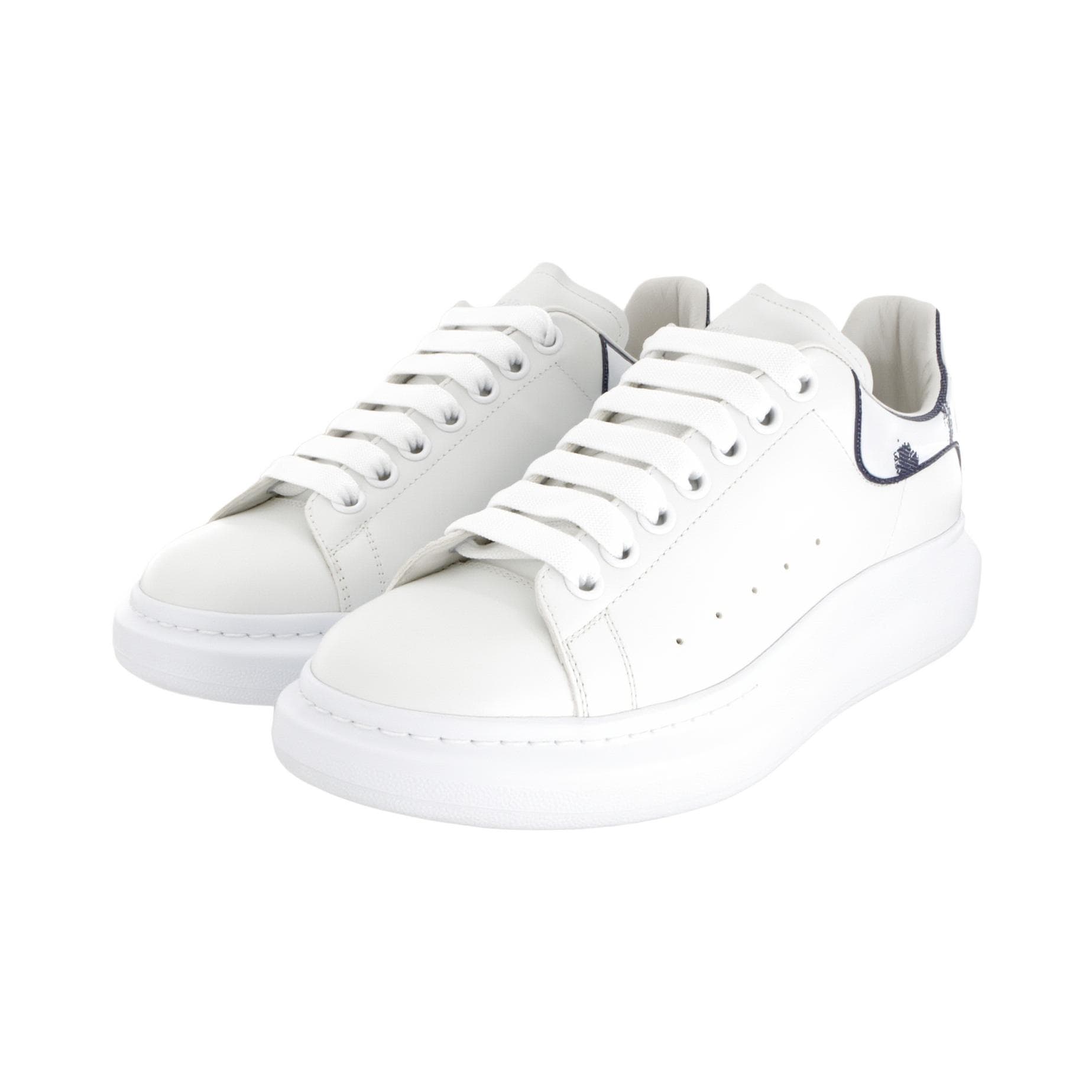 Кроссовки Alexander McQueen Round Toe Lace-Up Sneakers White - изображение 3