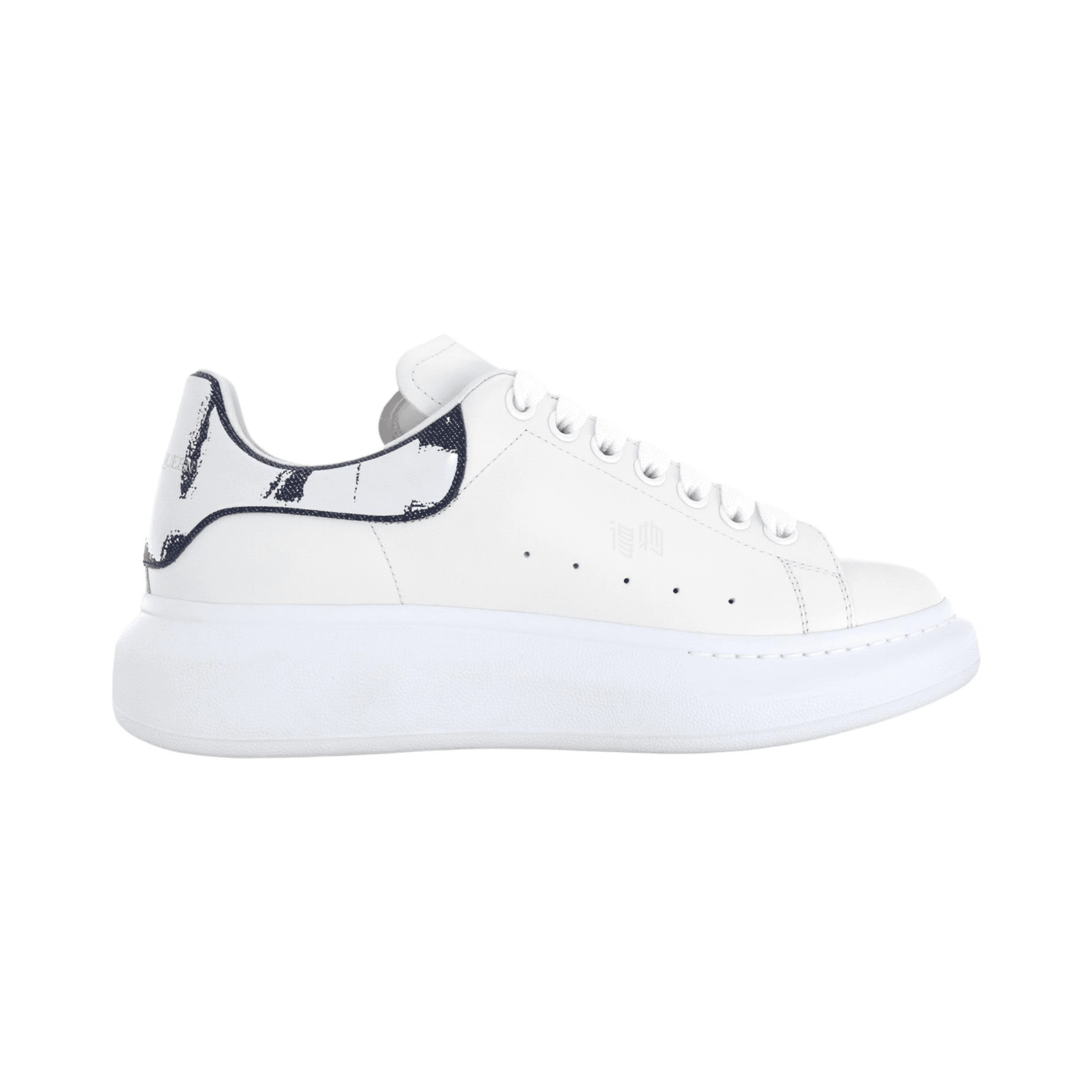 Кроссовки Alexander McQueen Round Toe Lace-Up Sneakers White - изображение 2