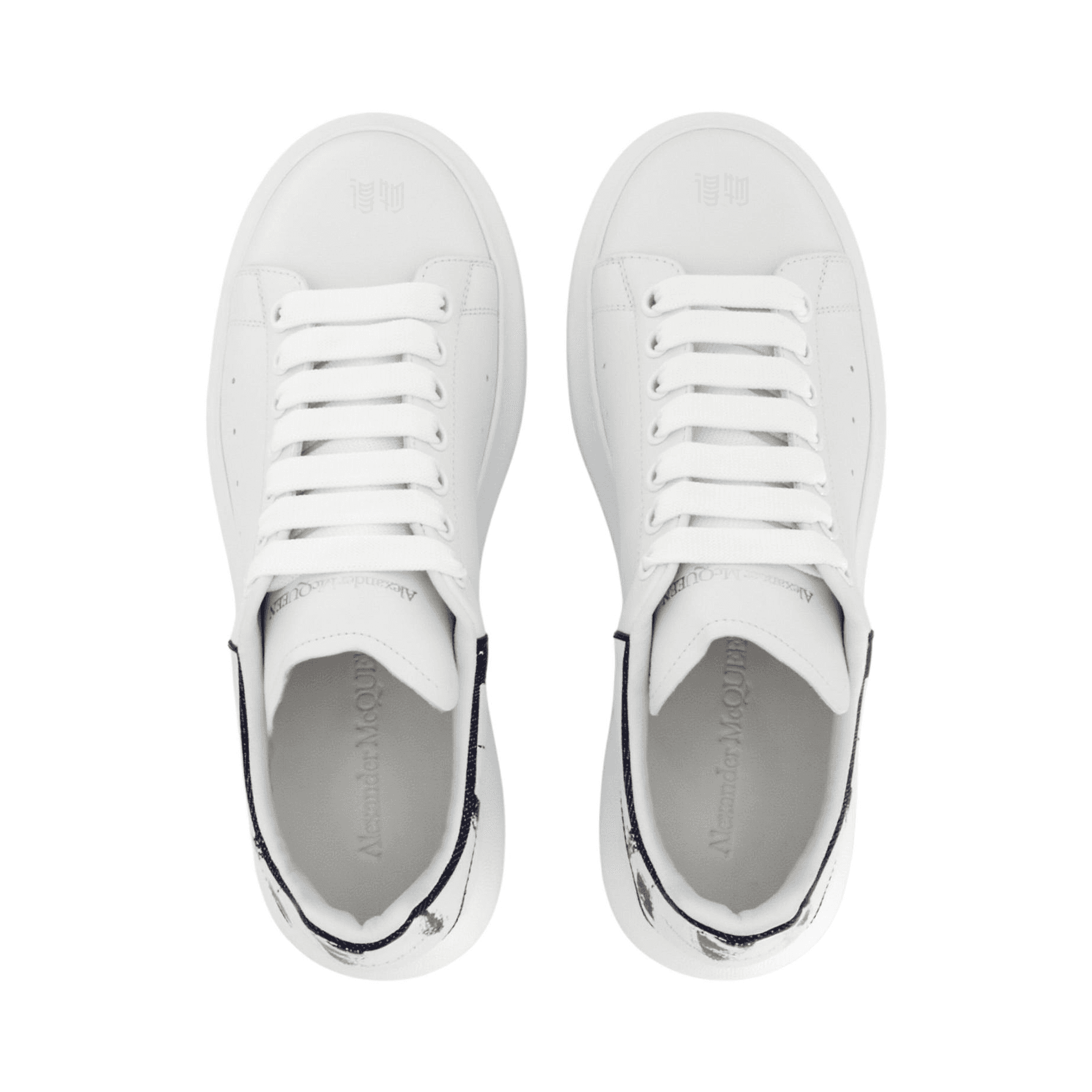 Кроссовки Alexander McQueen Round Toe Lace-Up Sneakers White - изображение 4