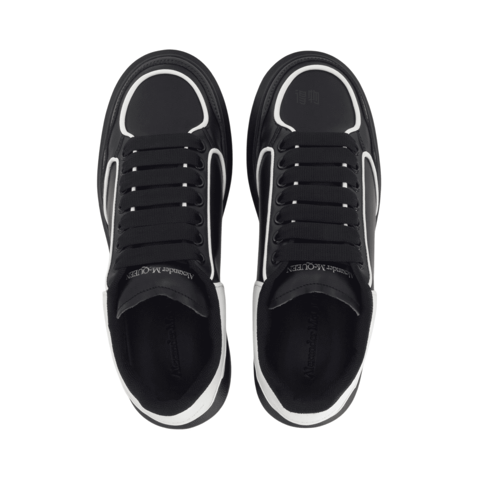 Кроссовки Alexander McQueen Low Top Leather Sneakers Black - изображение 4