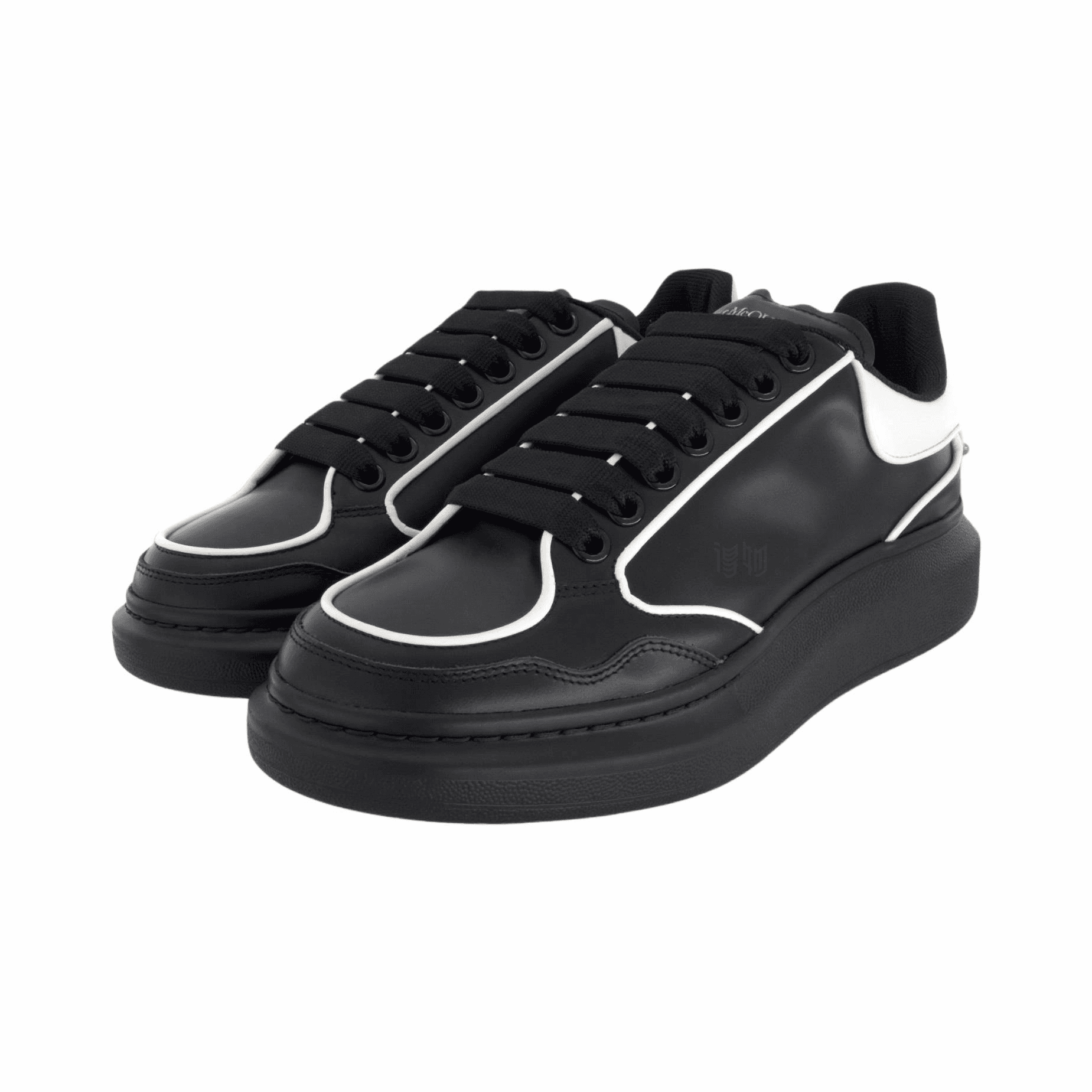 Кроссовки Alexander McQueen Low Top Leather Sneakers Black - изображение 3
