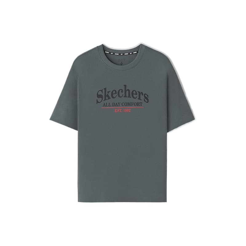 Футболка Skechers Дымчато-серый 013P Унисекс T-рубашки - изображение 1