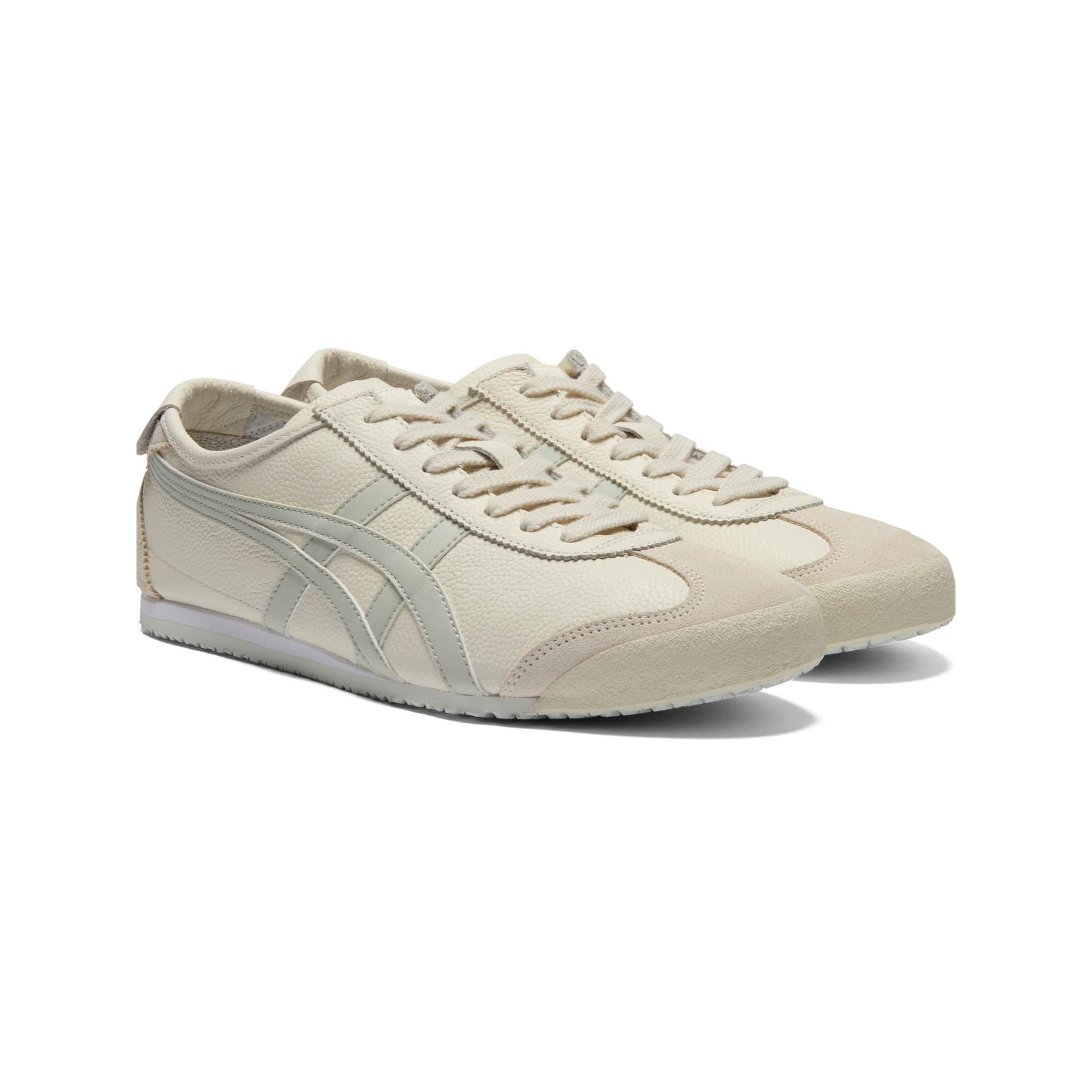 Кроссовки Onitsuka Tiger MEXICO 66 Противоскользящая Устойчивая к истиранию Низкий Верх Повседневная Обувь Унисекс Бежевый - изображение 3