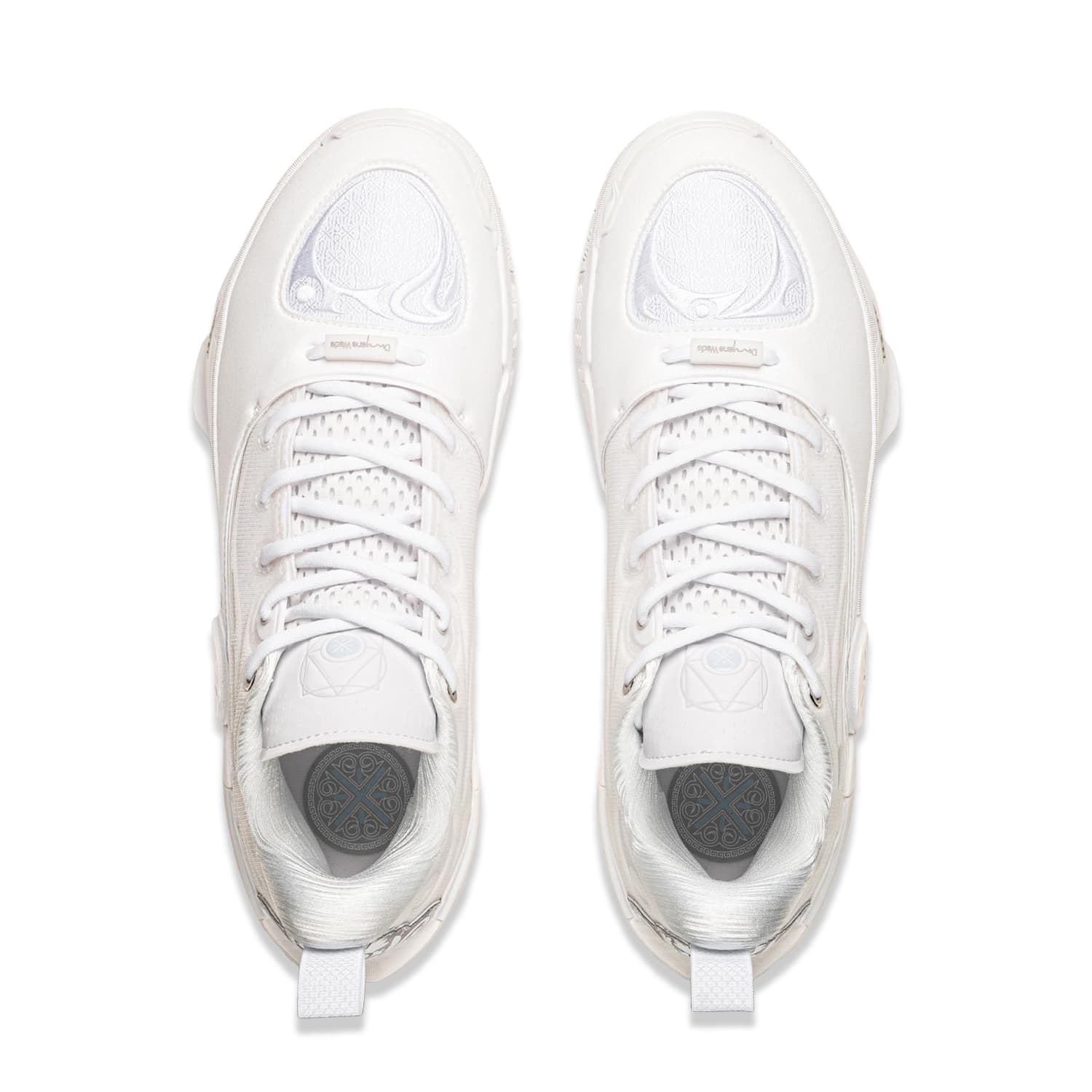 Кроссовки для баскетбола Li-Ning WOW12 Way of Wade 12 305 Двухслойная технология BENG и карбоновая пластина, гибкость и стабильность, амортизация, отскок, сцепление, лоу-топы, баскетбольные кроссовки, унисекс, бело-синий - изображение 4