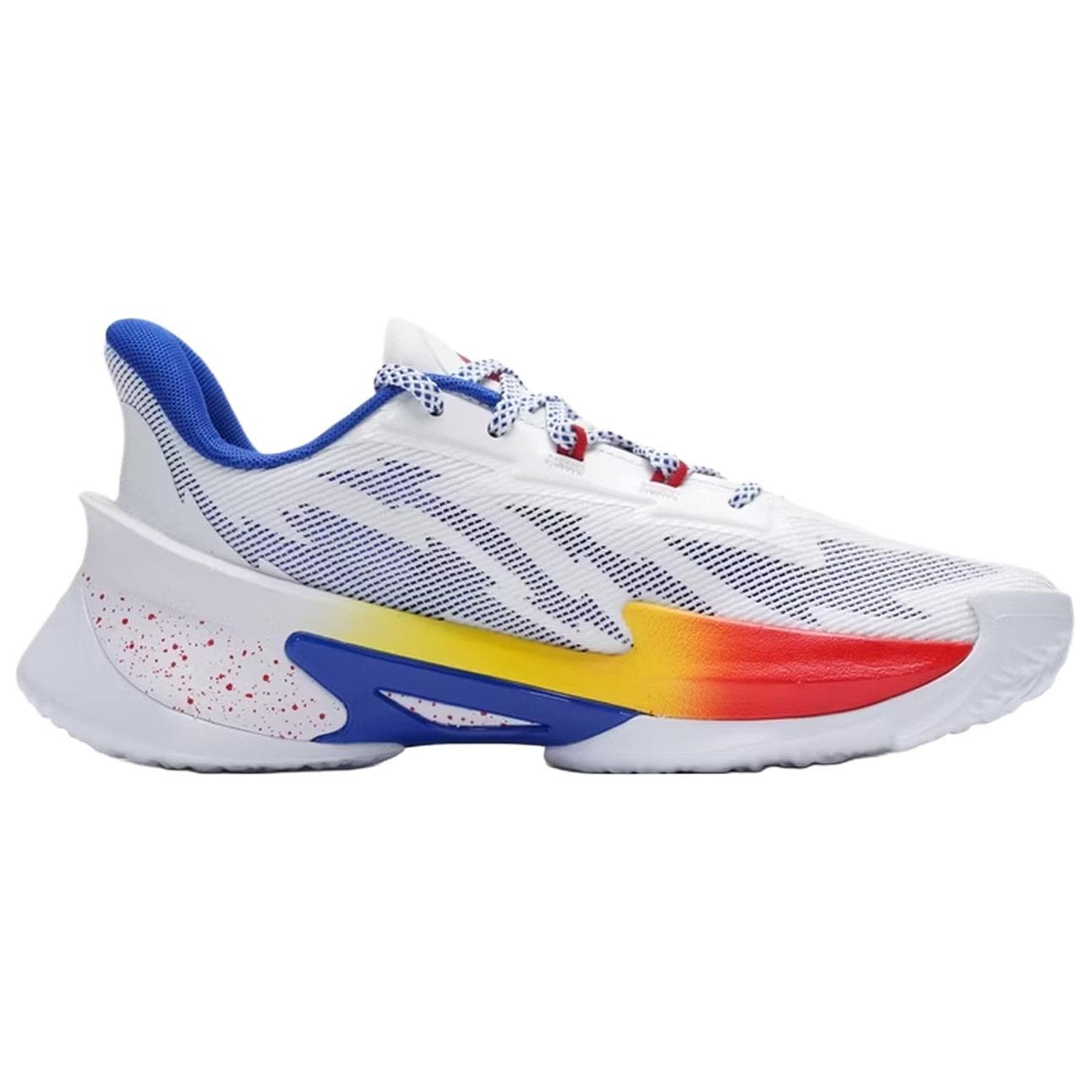 Кроссовки для баскетбола Under Armour CURRY SERIES 7 Ткань Устойчивая к истиранию Дышащая Низкий Верх Баскетбольные кроссовки Унисекс Белый Синий - изображение 2