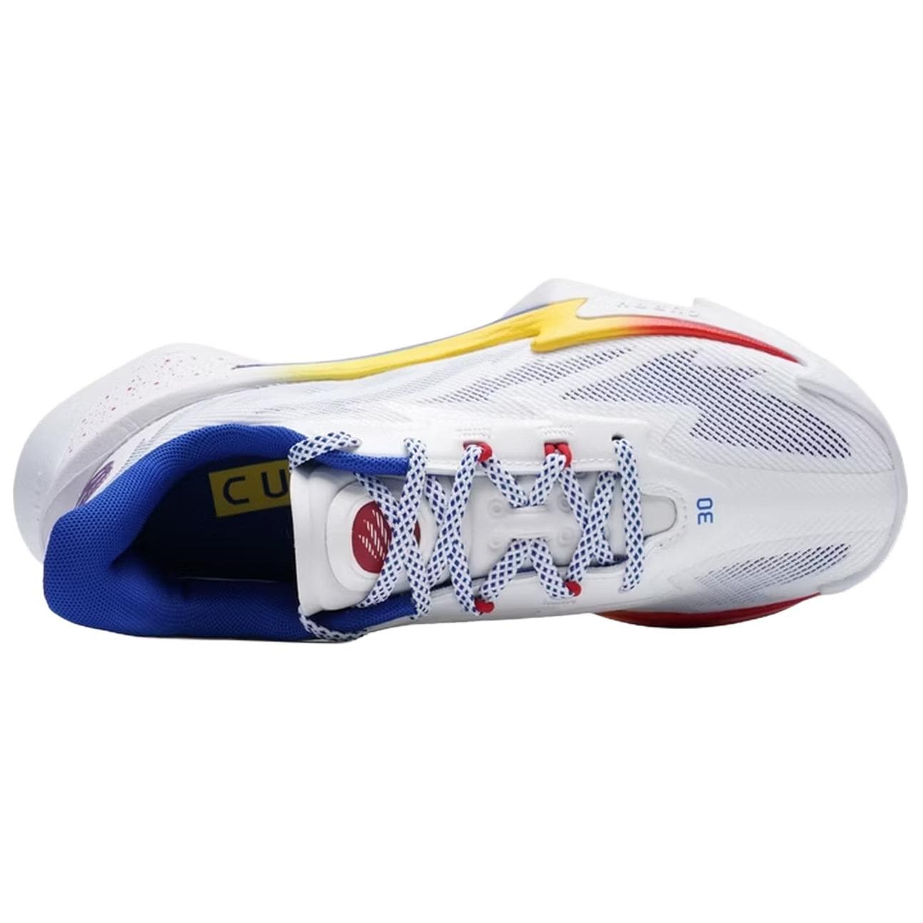 Кроссовки для баскетбола Under Armour CURRY SERIES 7 Ткань Устойчивая к истиранию Дышащая Низкий Верх Баскетбольные кроссовки Унисекс Белый Синий - изображение 4