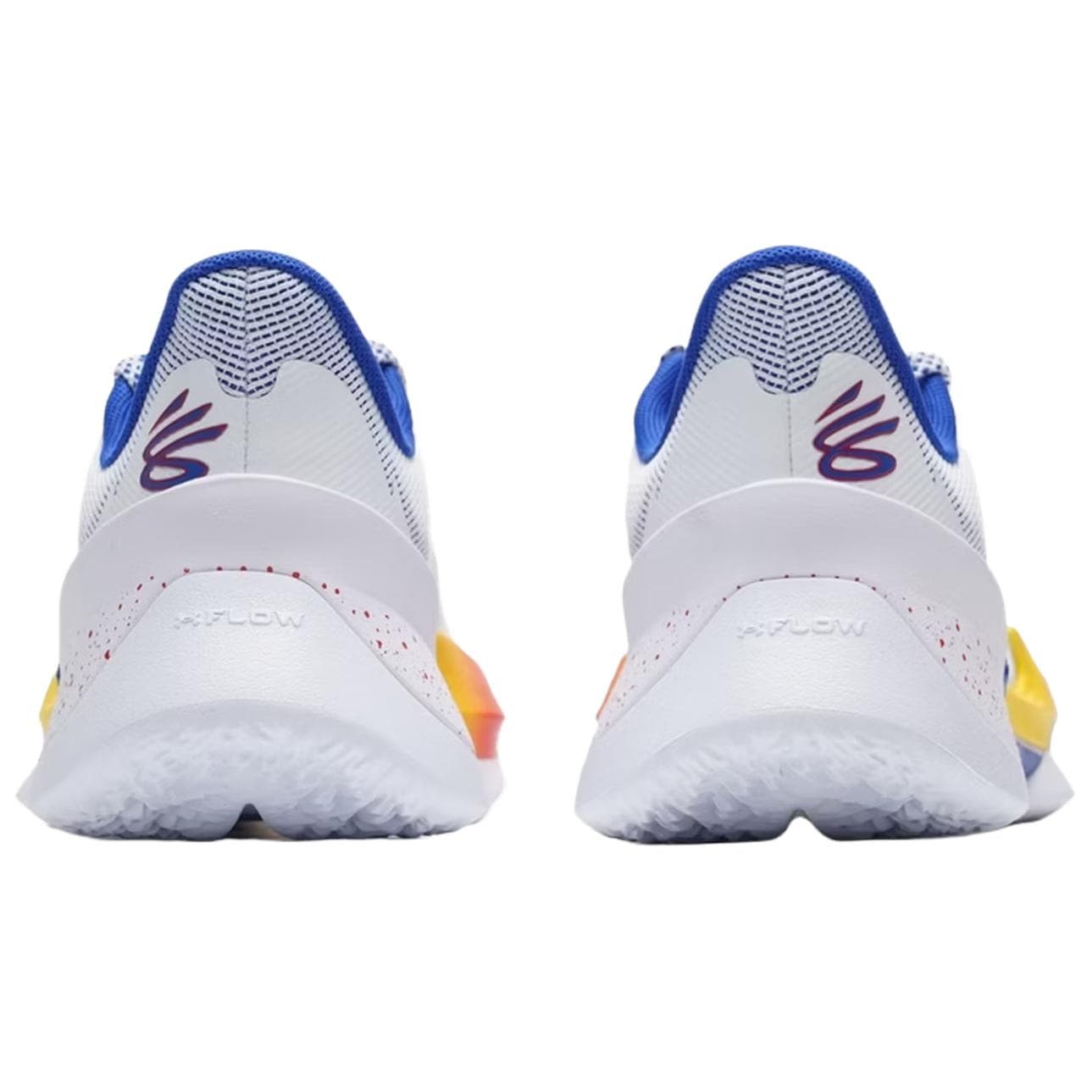 Кроссовки для баскетбола Under Armour CURRY SERIES 7 Ткань Устойчивая к истиранию Дышащая Низкий Верх Баскетбольные кроссовки Унисекс Белый Синий - изображение 5