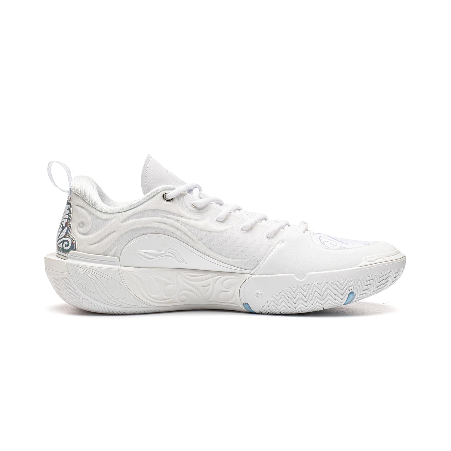 Кроссовки для баскетбола Li-Ning WOW12 Way of Wade 12 305 Двухслойная технология BENG и карбоновая пластина, гибкость и стабильность, амортизация, отскок, сцепление, лоу-топы, баскетбольные кроссовки, унисекс, бело-синий - изображение 2