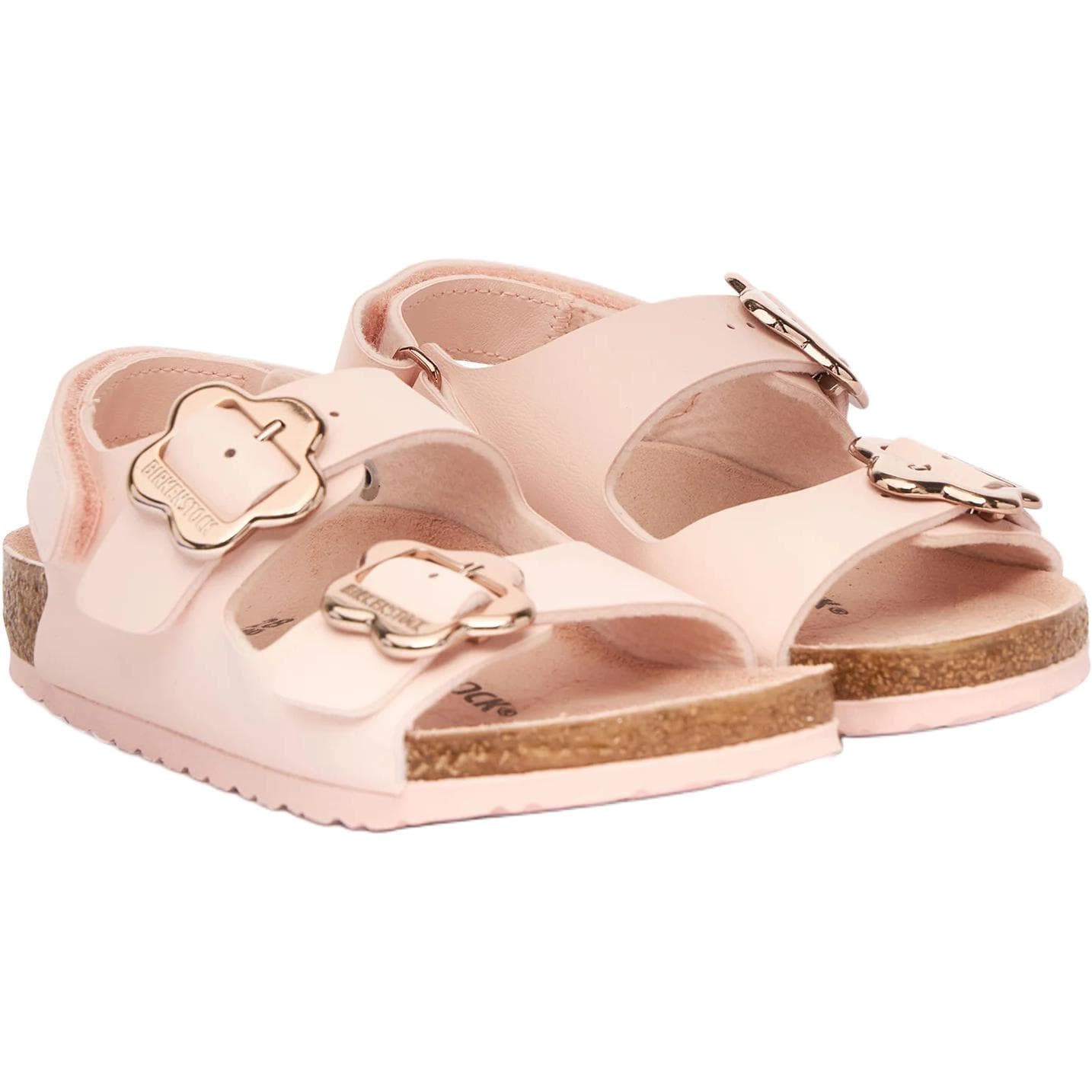 Сандалии Birkenstock Мягкие и удобные детские сандалии низкой высоты ярко-розового цвета - изображение 4