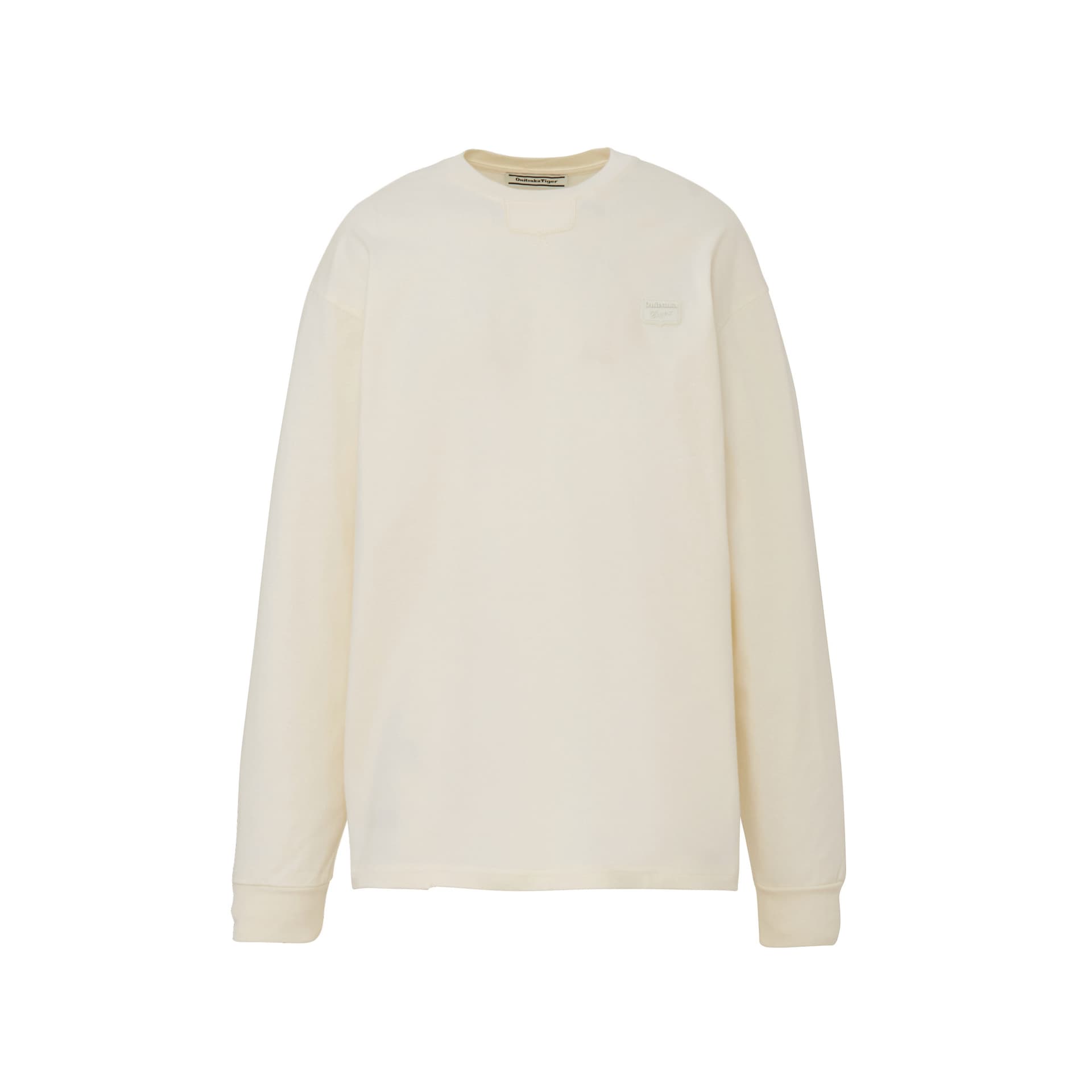 Футболка Onitsuka Tiger LS Tee с логотипом длинно-рукавная футболка унисекс цвет экрю - изображение 1