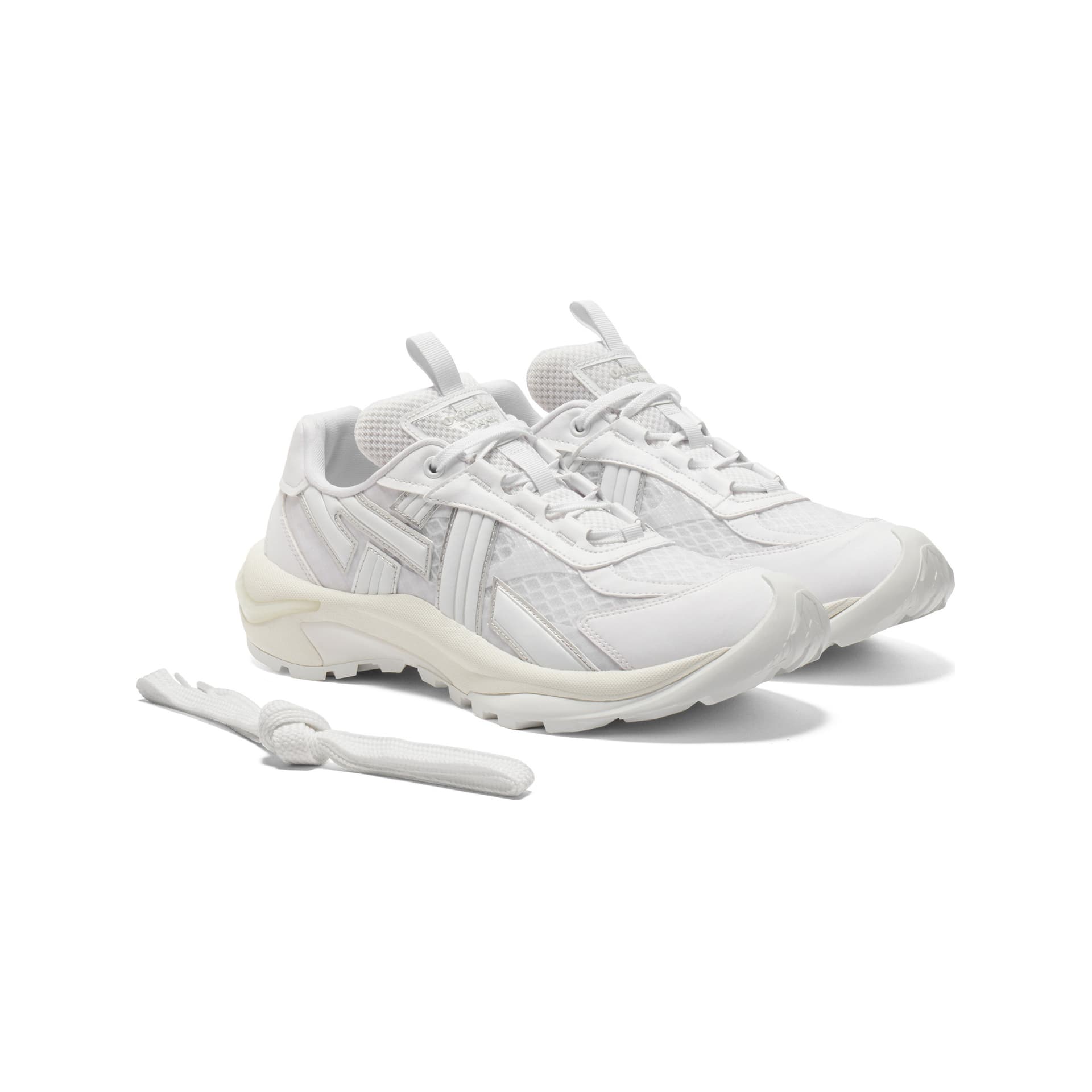 Кроссовки Onitsuka Tiger TIGTRAIL Износостойкие Низкие Повседневные Кроссовки Унисекс Белые - изображение 3