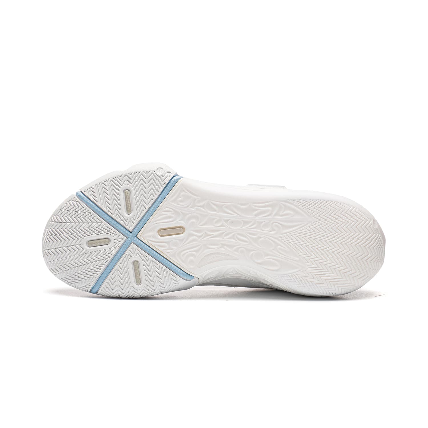 Кроссовки для баскетбола Li-Ning WOW12 Way of Wade 12 305 Двухслойная технология BENG и карбоновая пластина, гибкость и стабильность, амортизация, отскок, сцепление, лоу-топы, баскетбольные кроссовки, унисекс, бело-синий - изображение 5