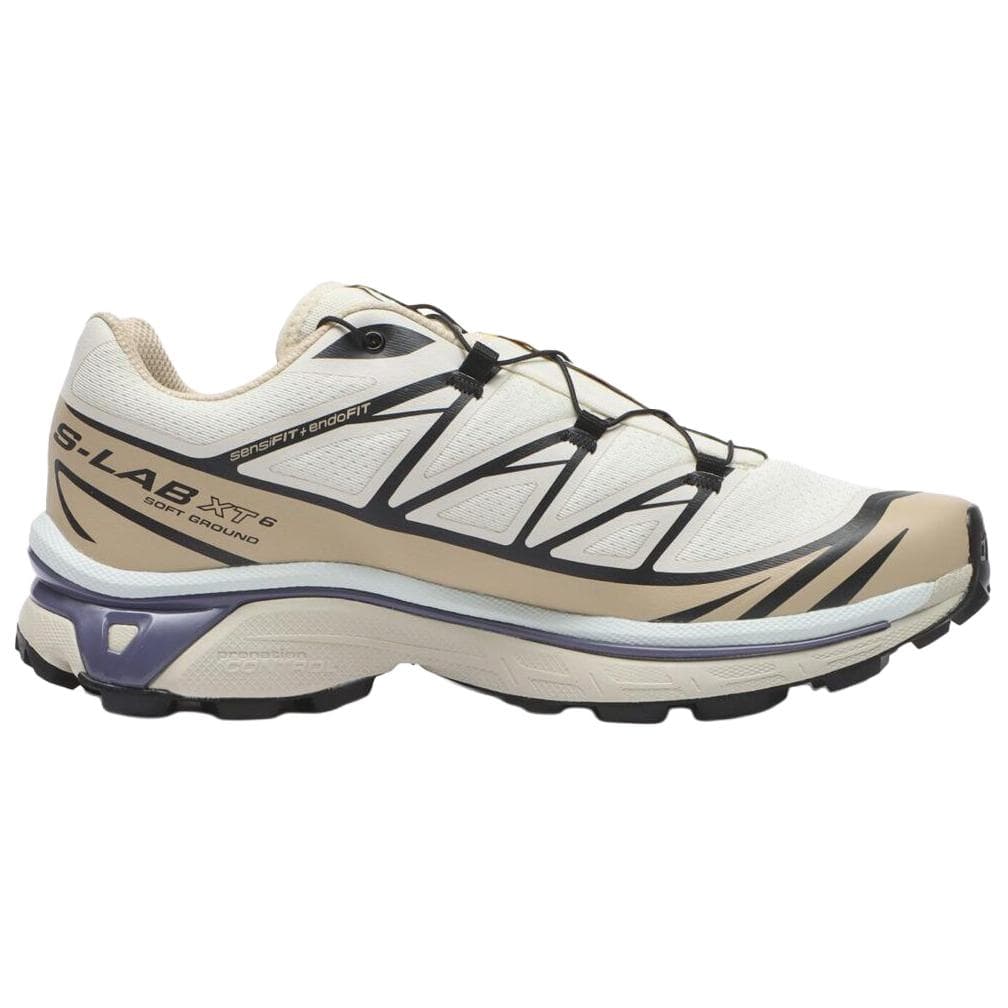 Кроссовки для бега Salomon XT 6 ТПУ (TPU) Сетчатая ткань Беговые кроссовки Унисекс Бежевый Белый Фиолетовый - изображение 2