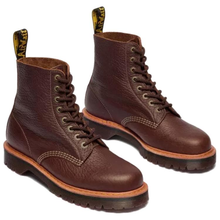 Ботинки Dr.Martens 1460 Кожаные Короткие Армейские Ботинки Унисекс Коричневые - изображение 3