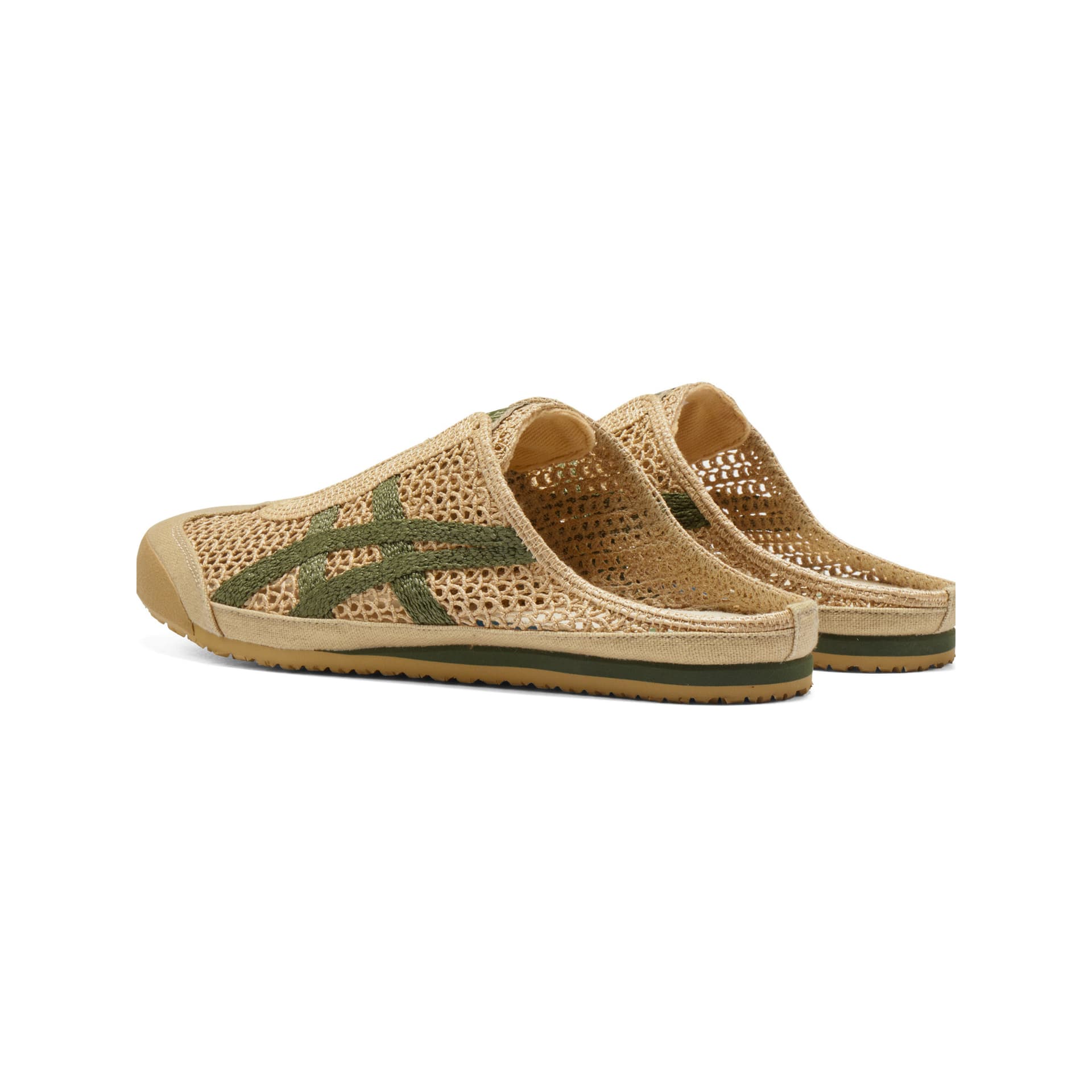 Сандалии Onitsuka Tiger MEXICO 66 SABOT Закрытые тапочки Унисекс Коричнево-зеленый - изображение 4