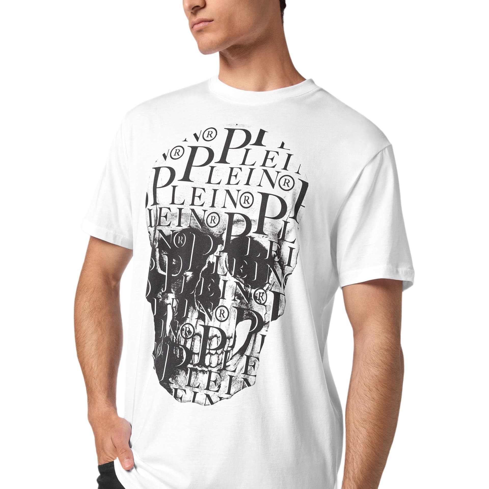 Футболка PHILIPP PLEIN FW24 T Рубашка Мужская Белая - изображение 5