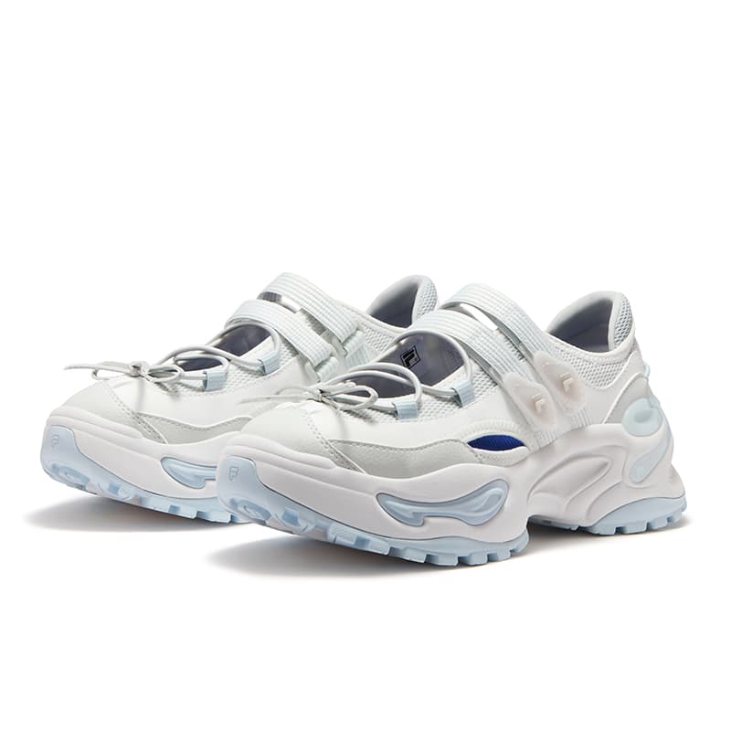 Кроссовки FILA FUSION EVA SANDAL Jelly Sandals Дышащая Легкая Повседневная Обувь Женская Белая Синяя - изображение 3