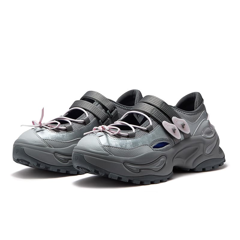 Кроссовки FILA FUSION EVA SANDAL Jelly Sandals Дышащая Легкая Повседневная Обувь Женская Серого Цвета - изображение 3