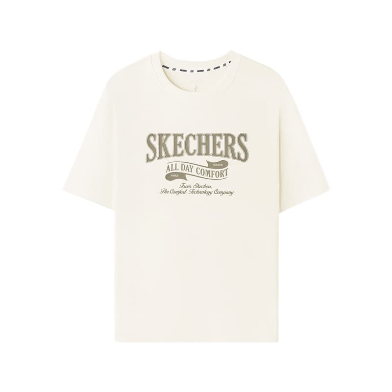 Футболка Skechers Зефир Белый 0074 Унисекс T-рубашки - изображение 1