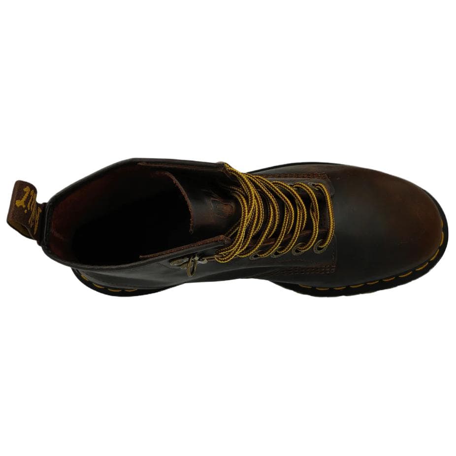 Ботинки Dr.Martens x Thisisneverthat 1460 Кожаные короткие армейские ботинки унисекс каштаново-коричневого цвета - изображение 5