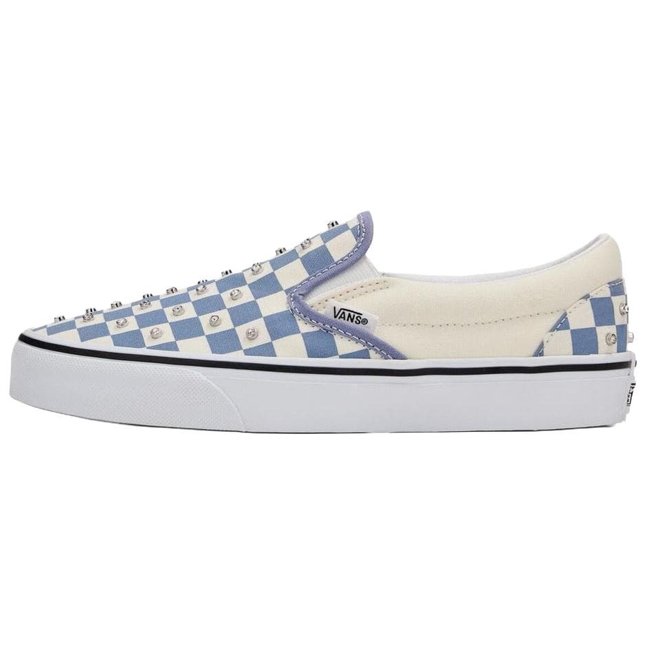 Кроссовки Vans Classic Slip On Скейтборд Обувь Женская Экрю Синяя - изображение 1