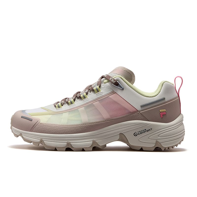 Кроссовки FILA FUSION COMO X Lake Series Дышащая альпинистская обувь для приключений Женская Белая Светло-абрикосовая Розовая - изображение 1