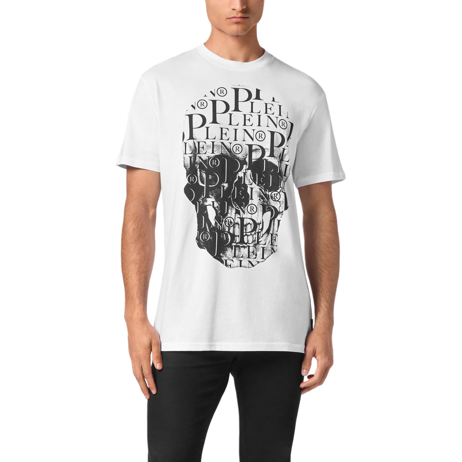 Футболка PHILIPP PLEIN FW24 T Рубашка Мужская Белая - изображение 3