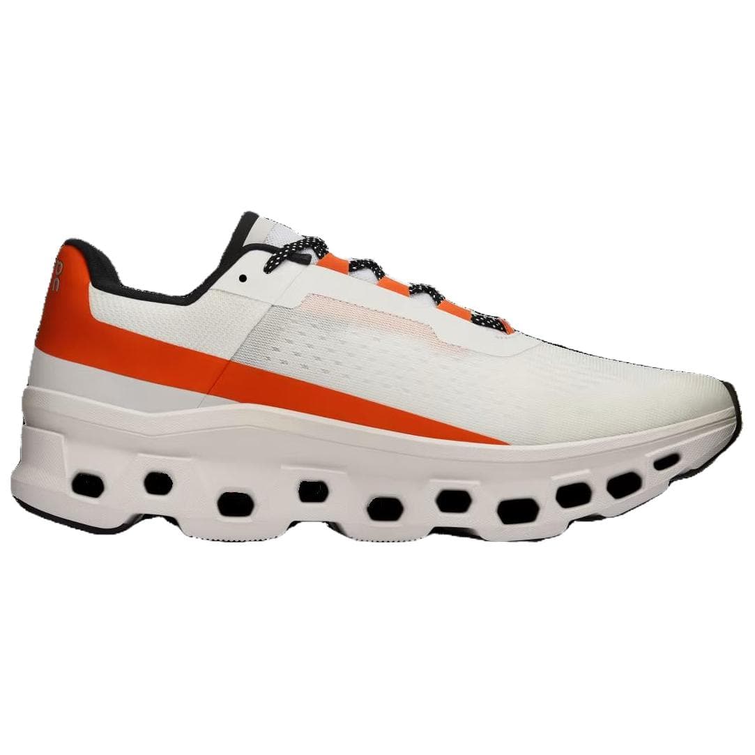 Кроссовки для бега On Cloudmonster White Orange - изображение 2