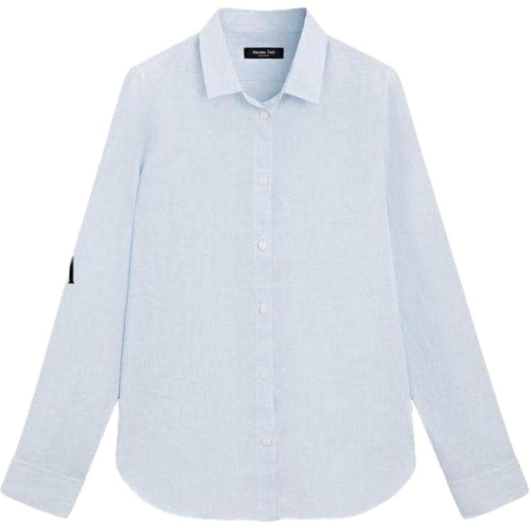 Блузка Massimo Dutti Blue Women's Shirts Масимо Дутти Синие Женские Рубашки - изображение 1