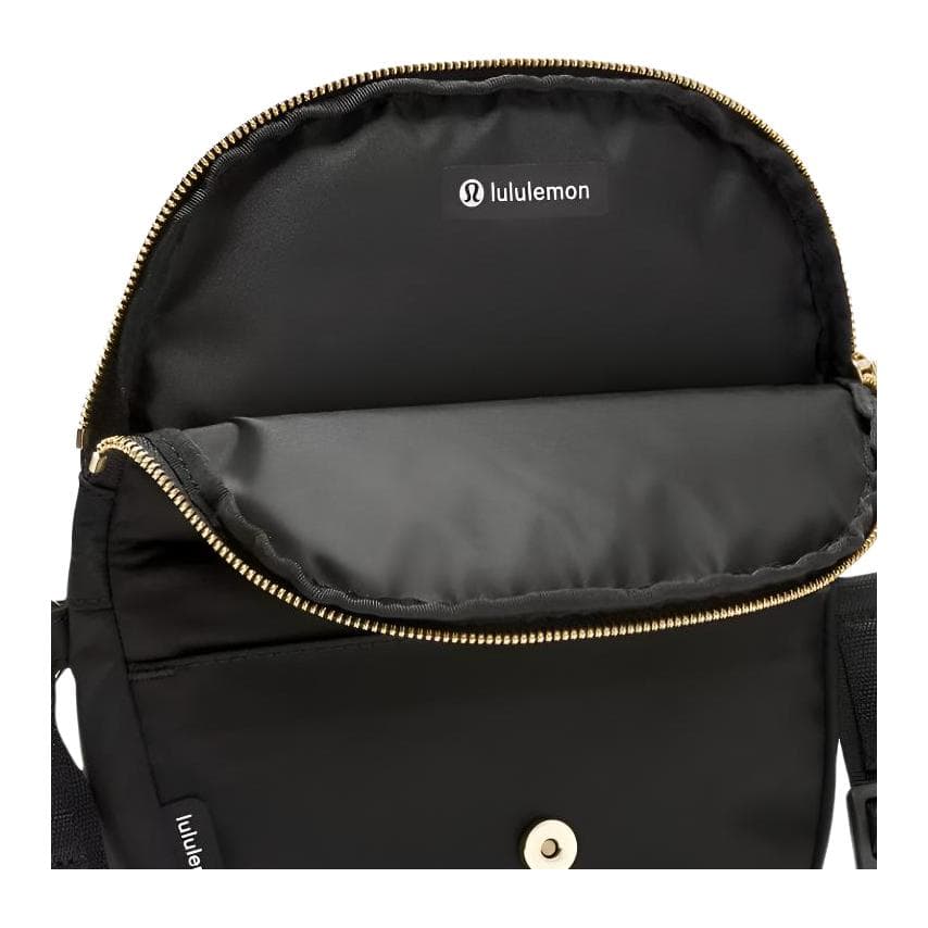 Сумка через плечо Lululemon Нейлоновые сумки через плечо женские черные с золотым - изображение 5