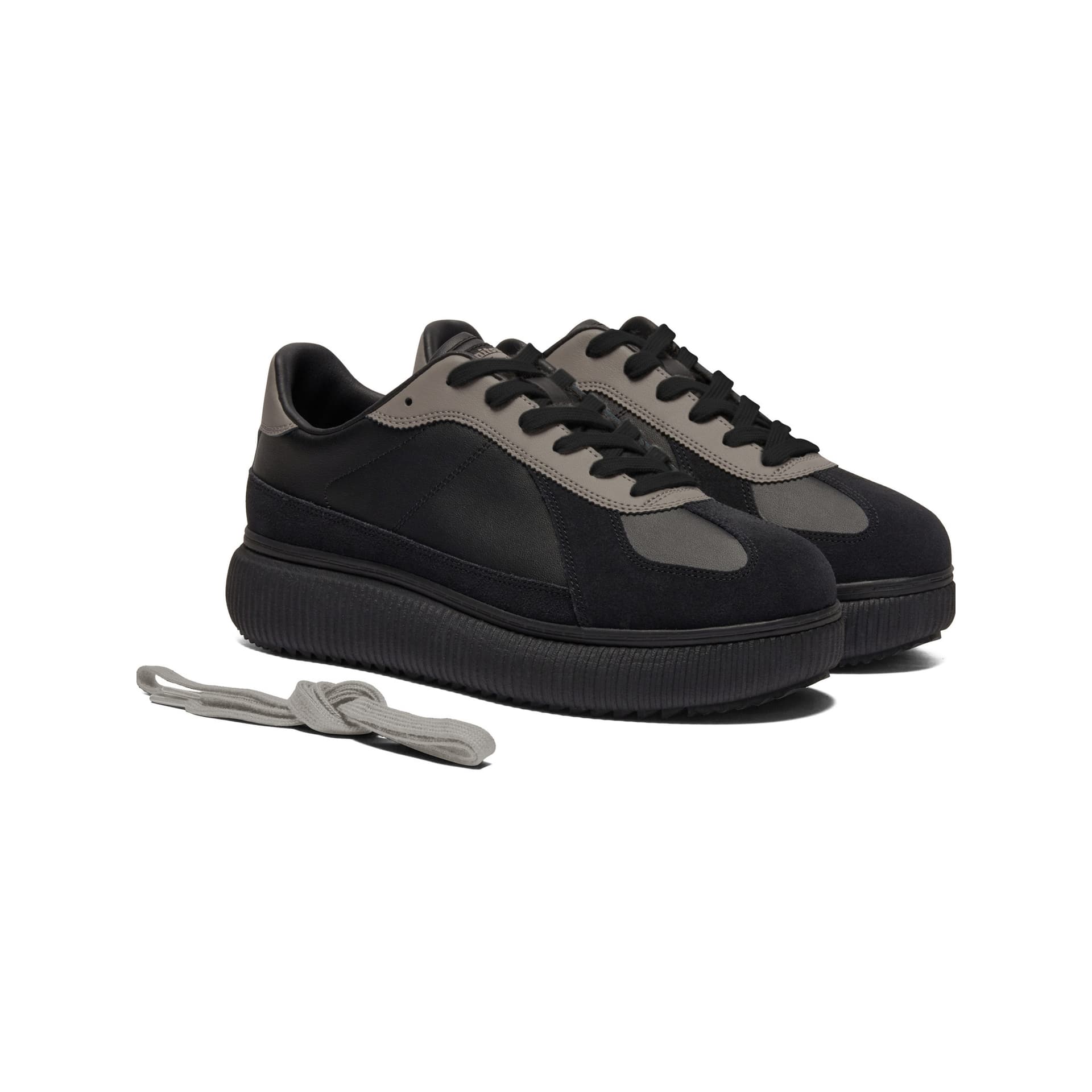 Кроссовки Onitsuka Tiger Delecity Синтетическая кожа Спилок коровьей кожи Низкий топ Повседневная обувь Унисекс Черный Серый - изображение 3