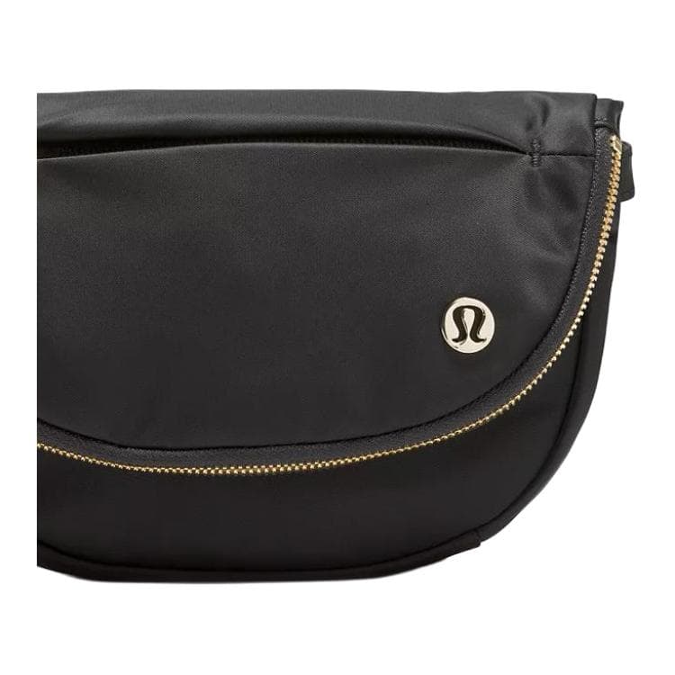 Сумка через плечо Lululemon Нейлоновые сумки через плечо женские черные с золотым - изображение 4
