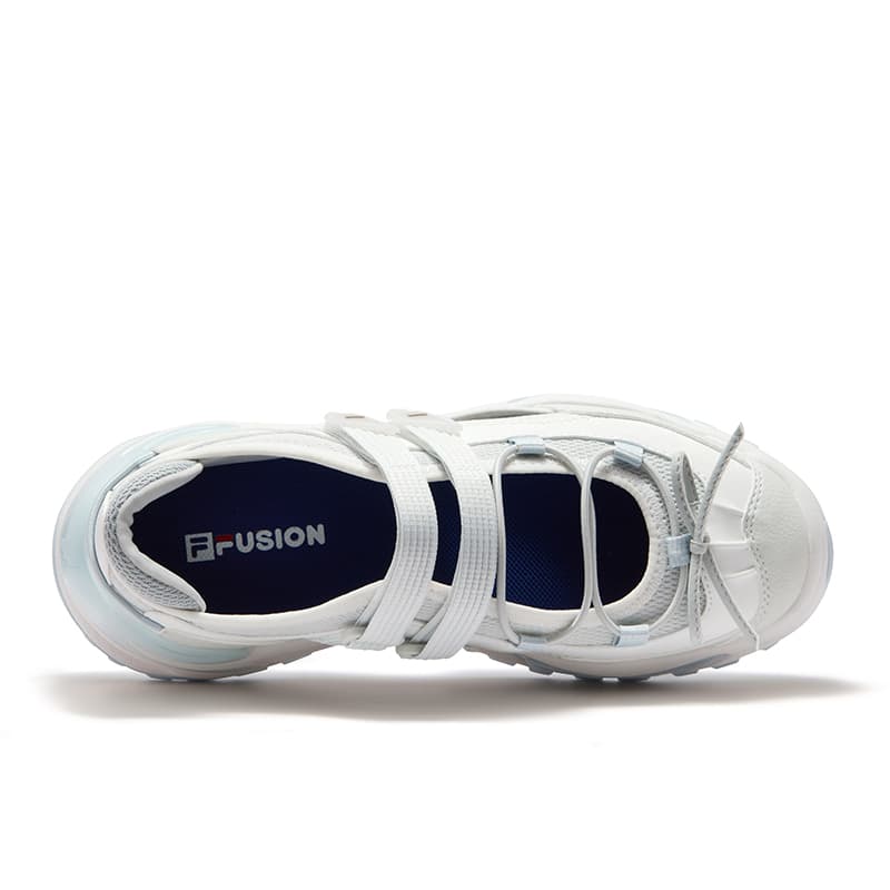 Кроссовки FILA FUSION EVA SANDAL Jelly Sandals Дышащая Легкая Повседневная Обувь Женская Белая Синяя - изображение 4
