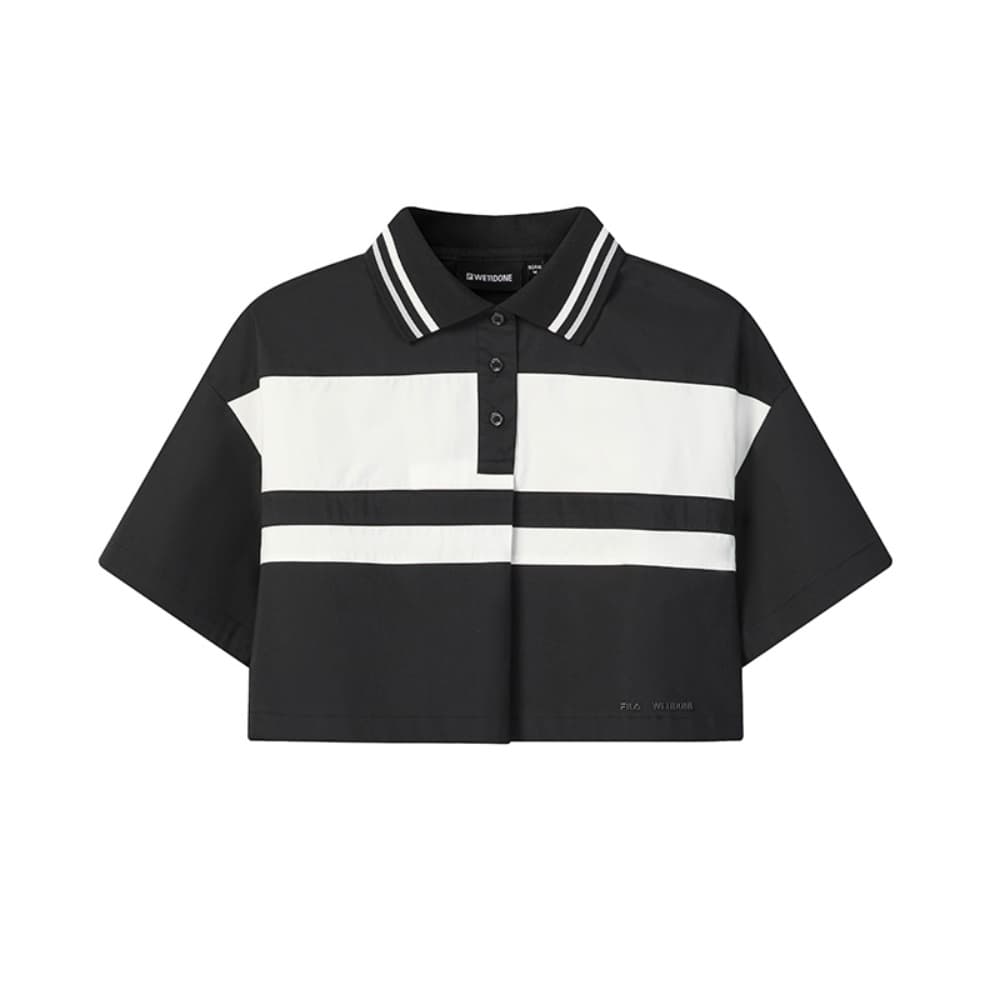 FILA x WE11DONE Поло Женское Синее Ink Черный - изображение 1