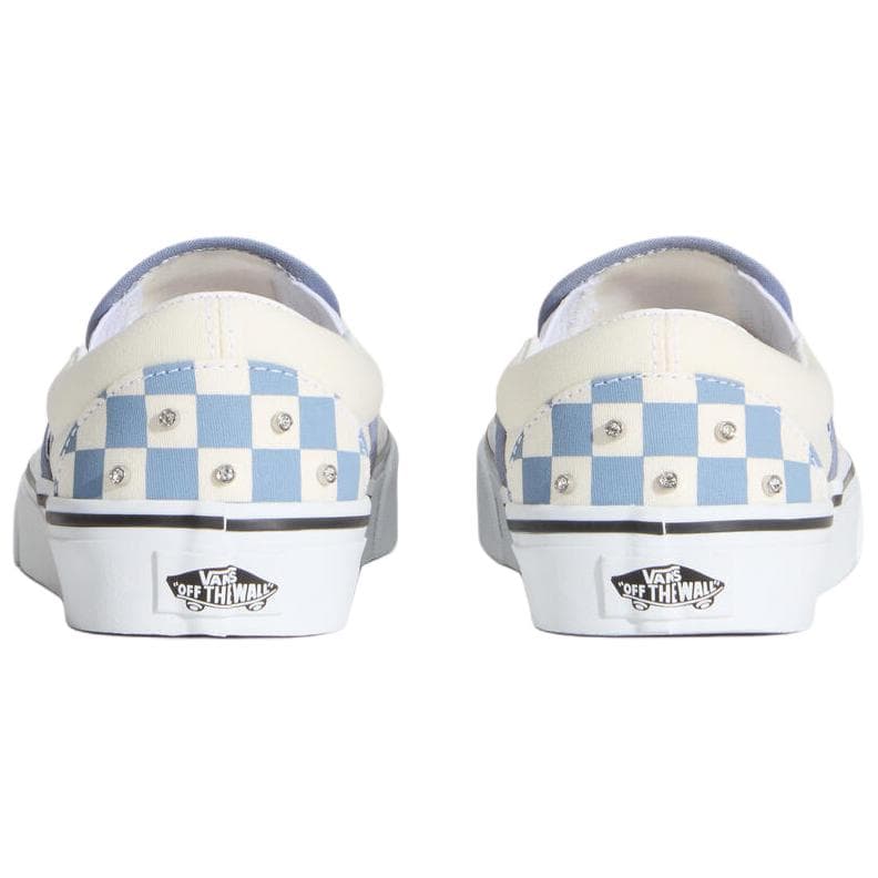 Кроссовки Vans Classic Slip On Скейтборд Обувь Женская Экрю Синяя - изображение 5