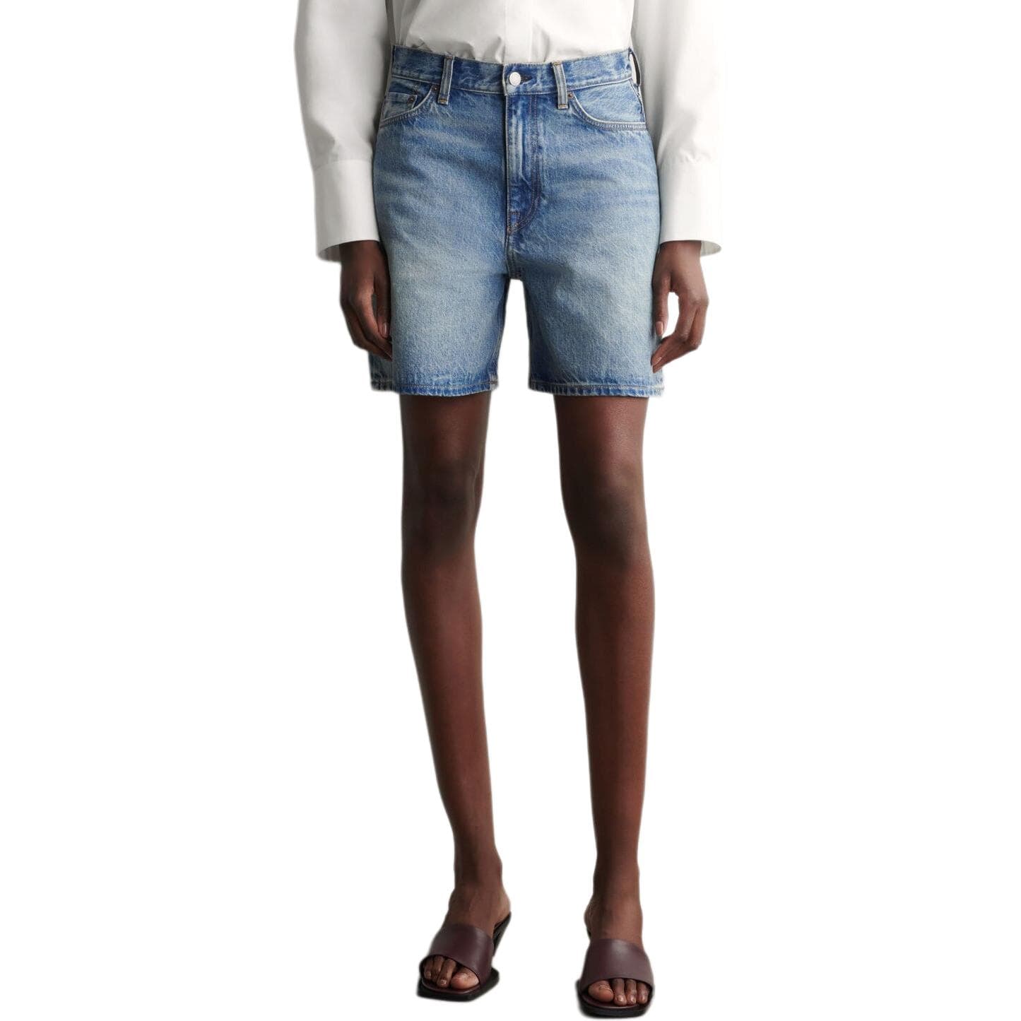 COS Blue Women's Denim Shorts COS Синие Женские Джинсовые Шорты - изображение 1